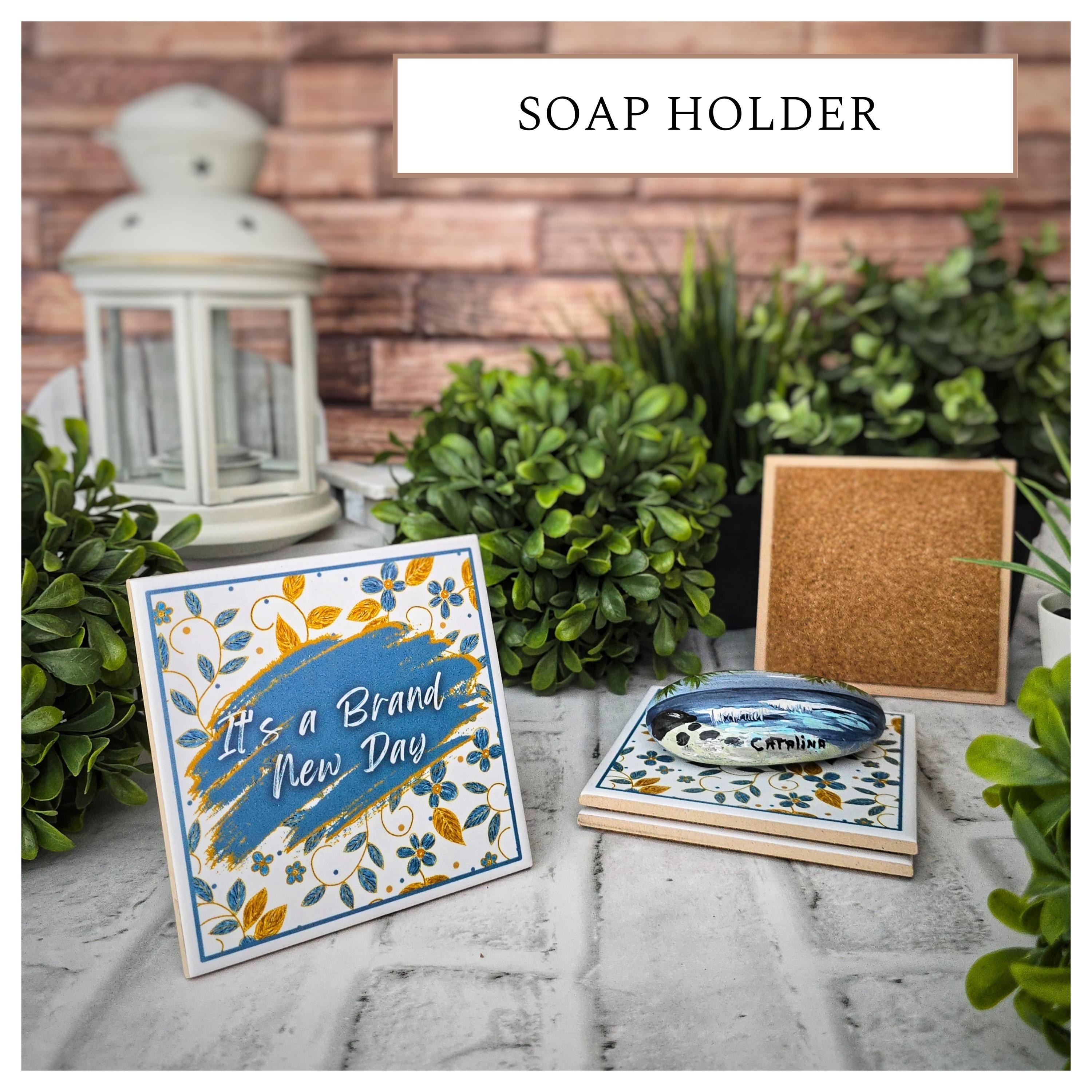 Ceramic Coasters Set: Floral & Inspirational Designs, detail 5