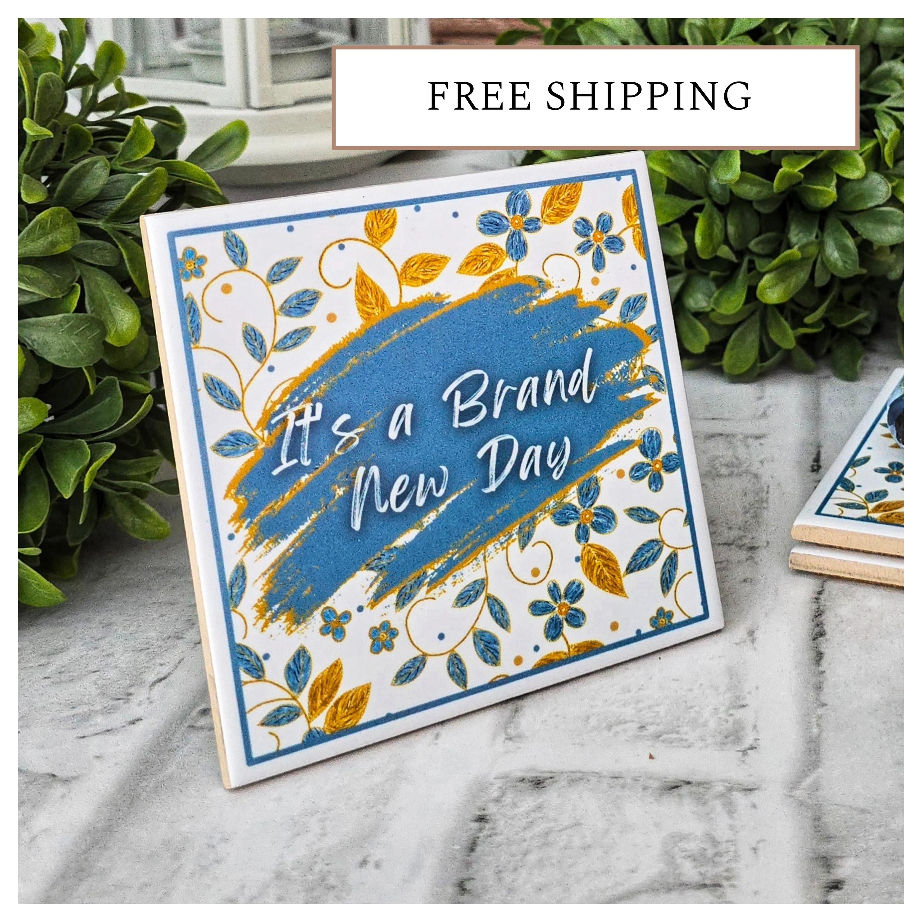 Ceramic Coasters Set: Floral & Inspirational Designs, detail 10