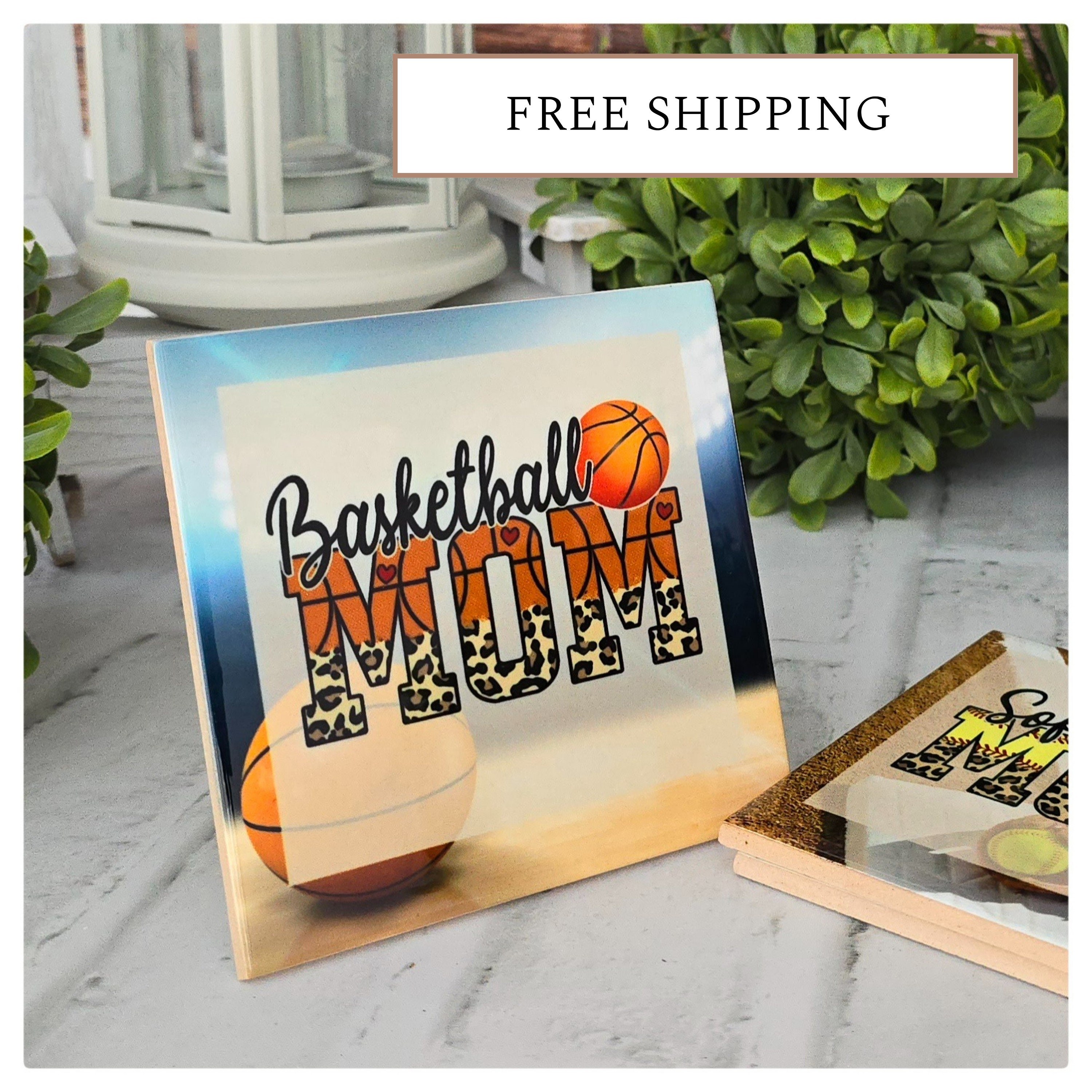 Sports Mom Ceramic Coasters: Customizable Soccer, Baseball, Softball, detail 4