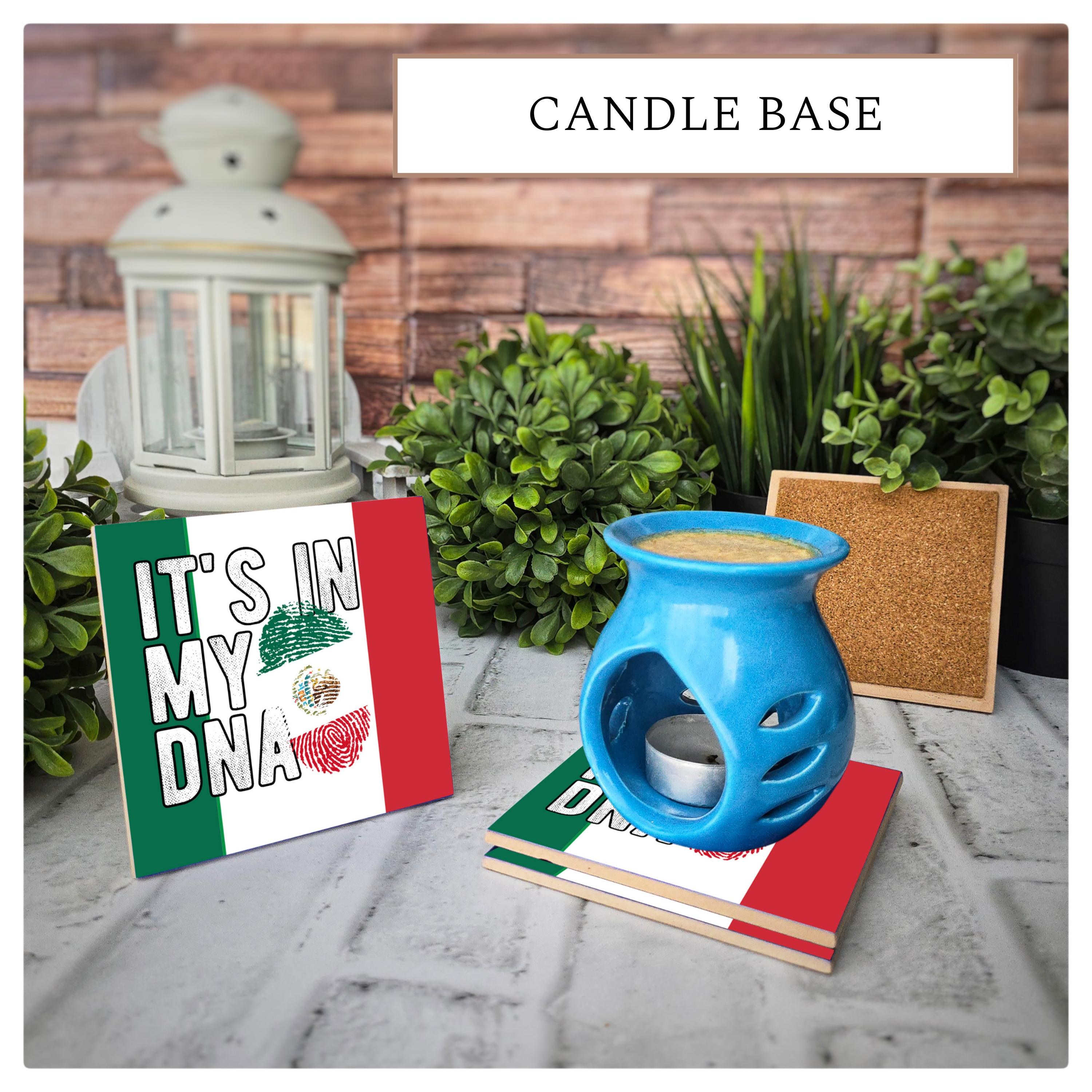 Mexican Flag Ceramic Coasters: "It's in My DNA" - Set of 4, detail 3