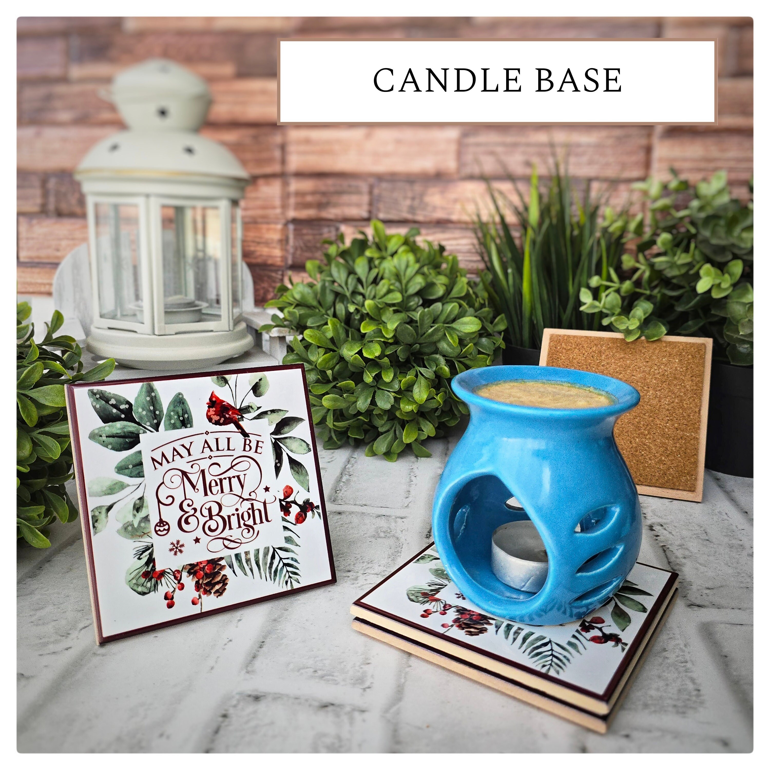 Festive Ceramic Coasters: Merry & Bright Holiday Decor, detail 5