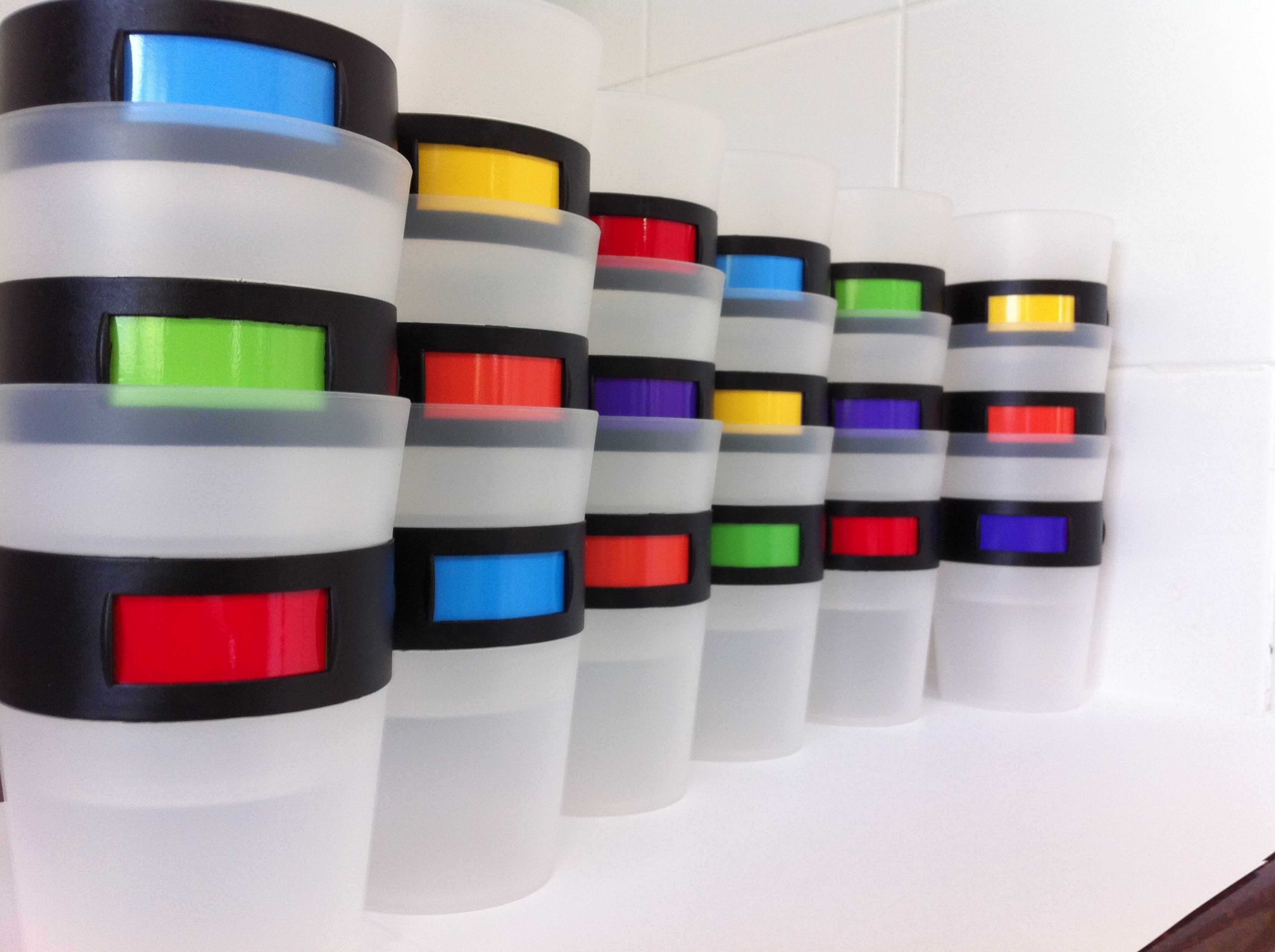 MyColourCup reusable cups in a range of colors
