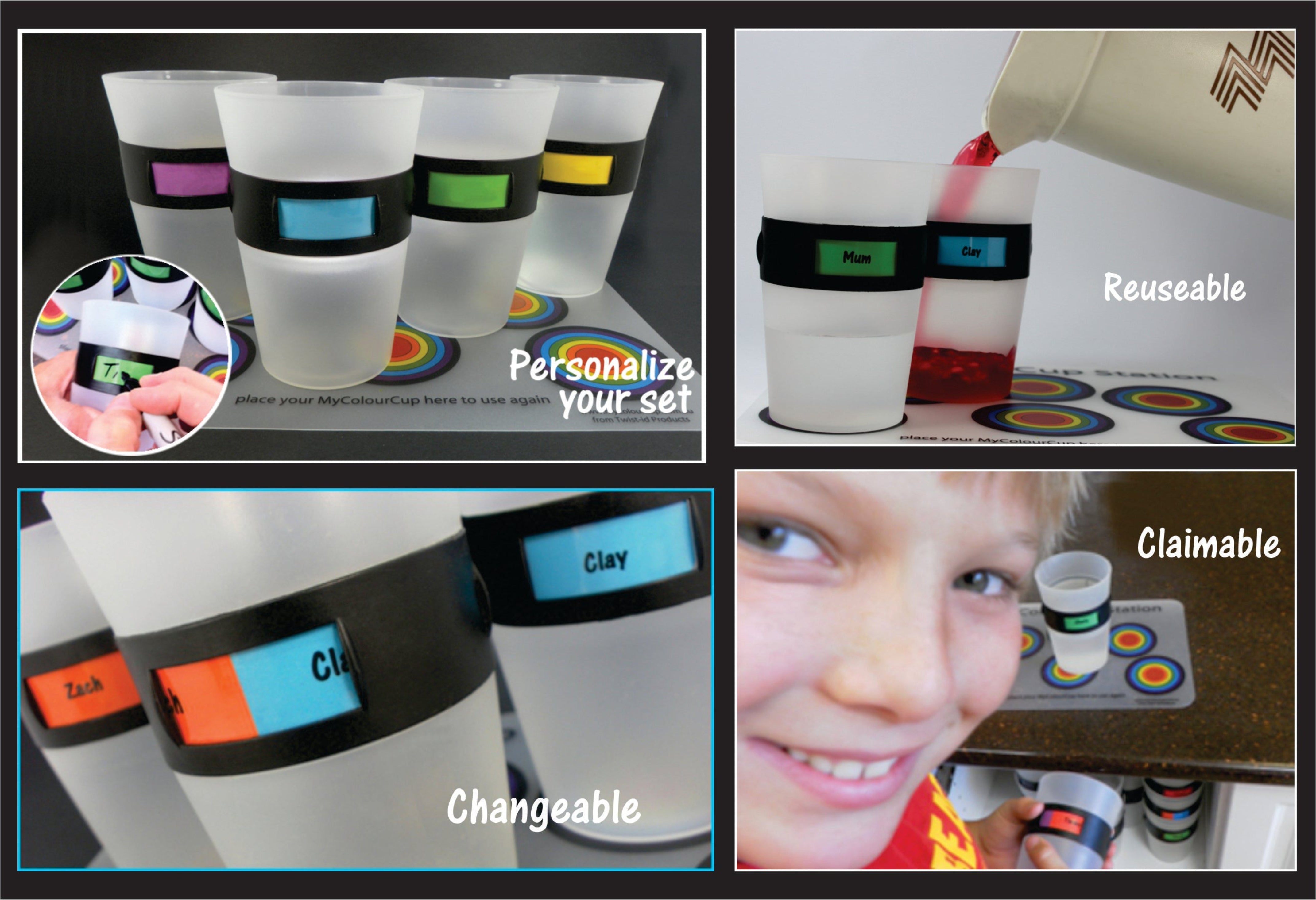 Close-up showing the color window in the built-in rotating band