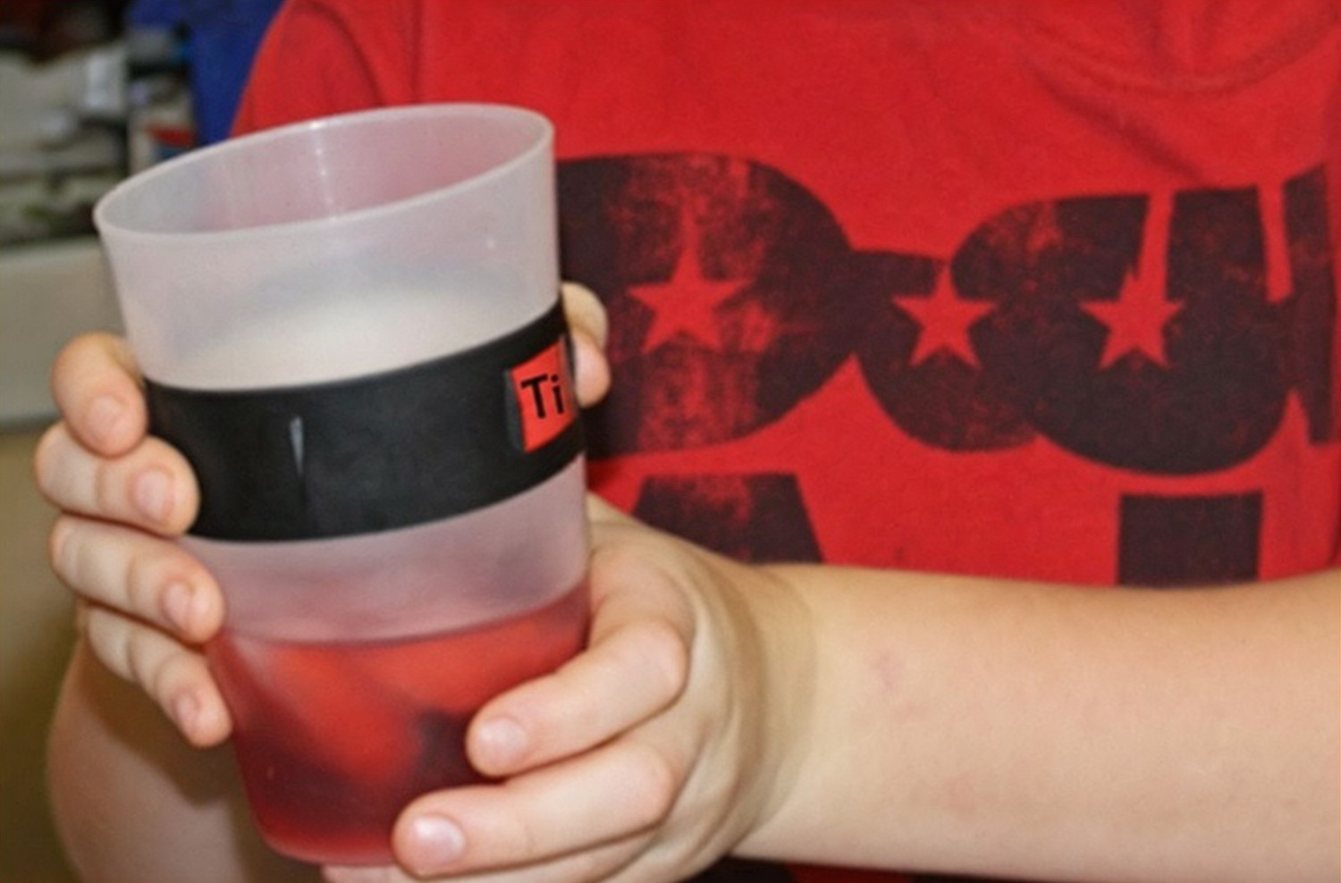 Close-up of a MyColourCup rotating band