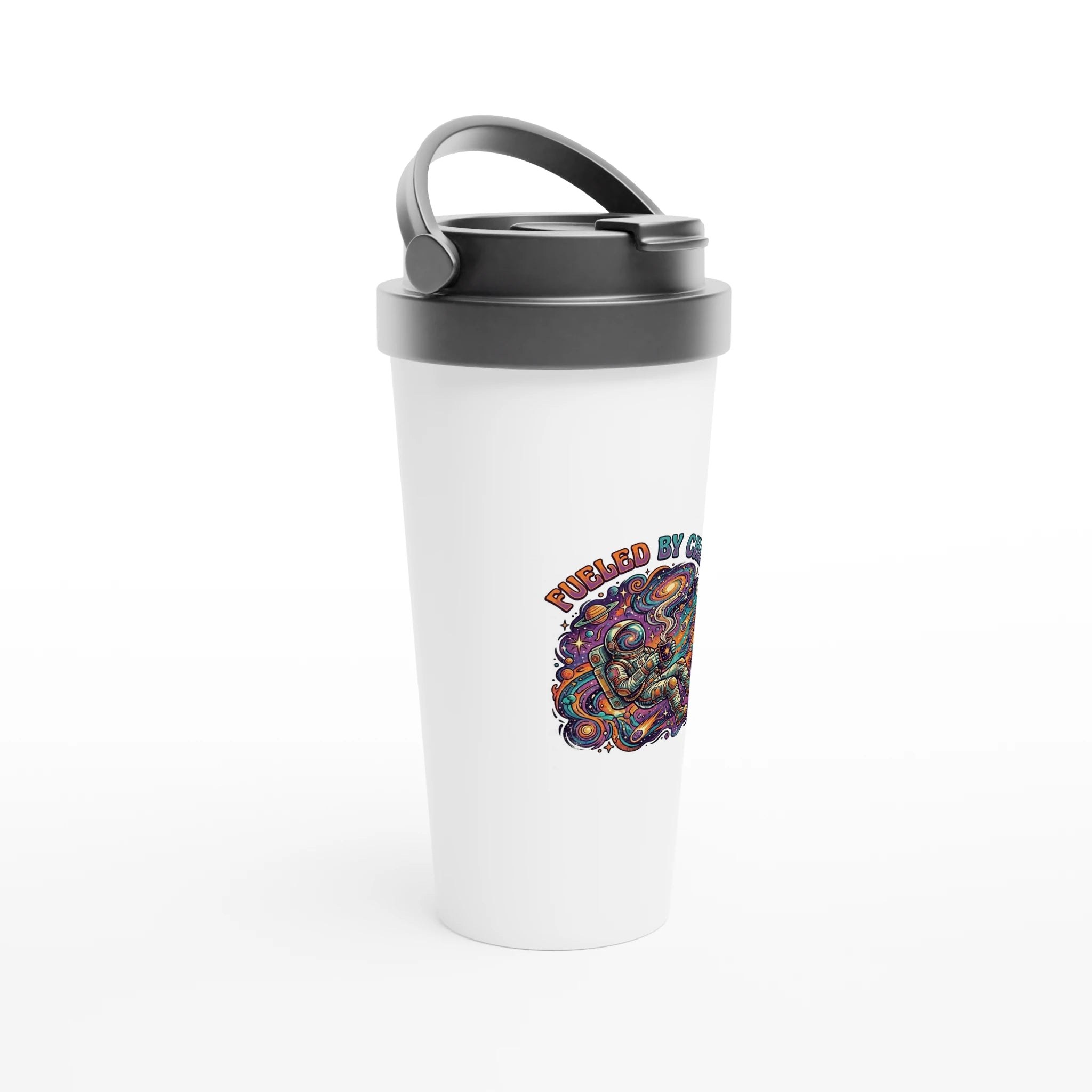White 15oz Stainless Steel Travel Mug