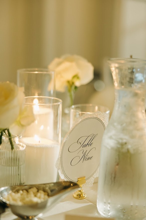 Candlelight Centerpiece Detail, The Crawford