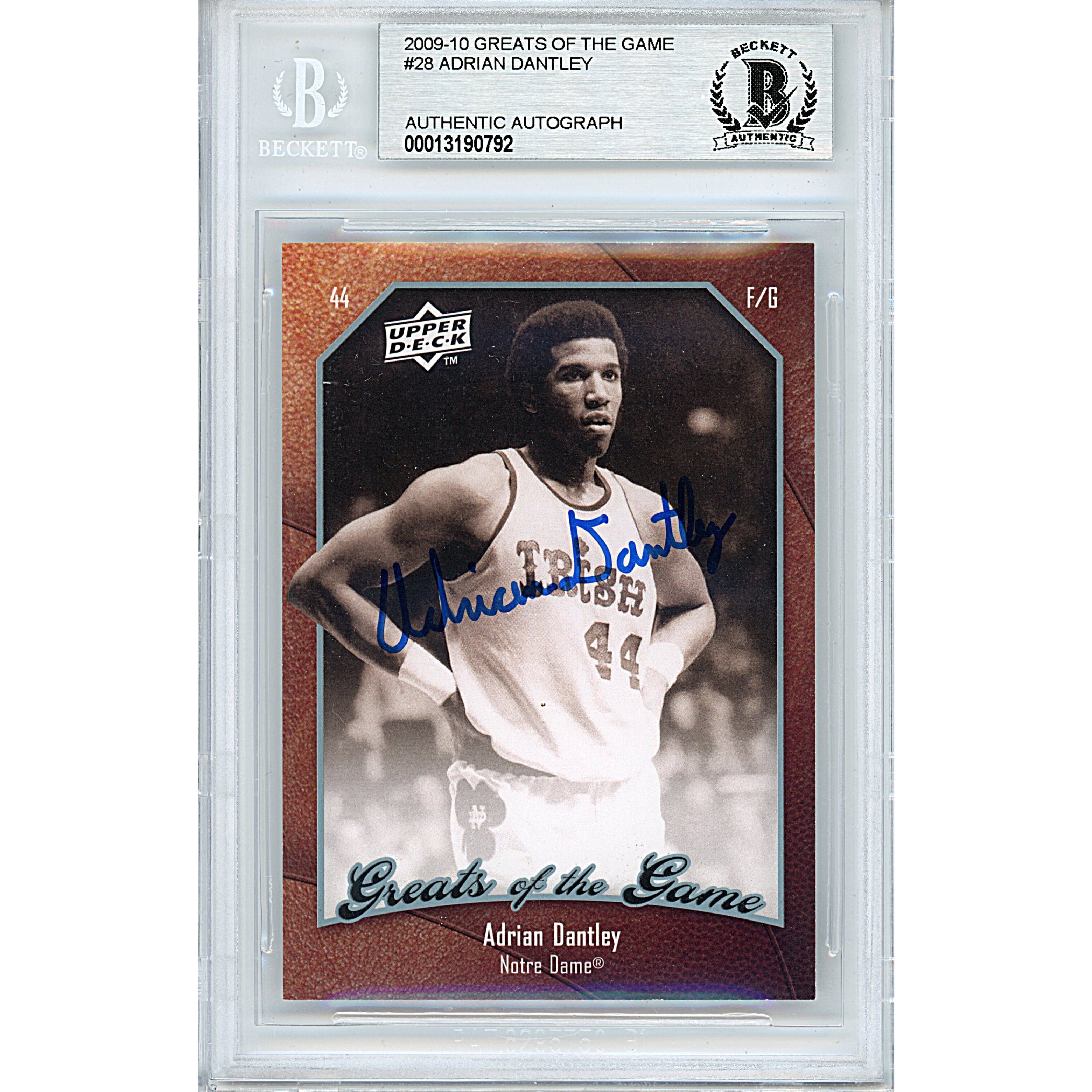 Authenticated basketball card