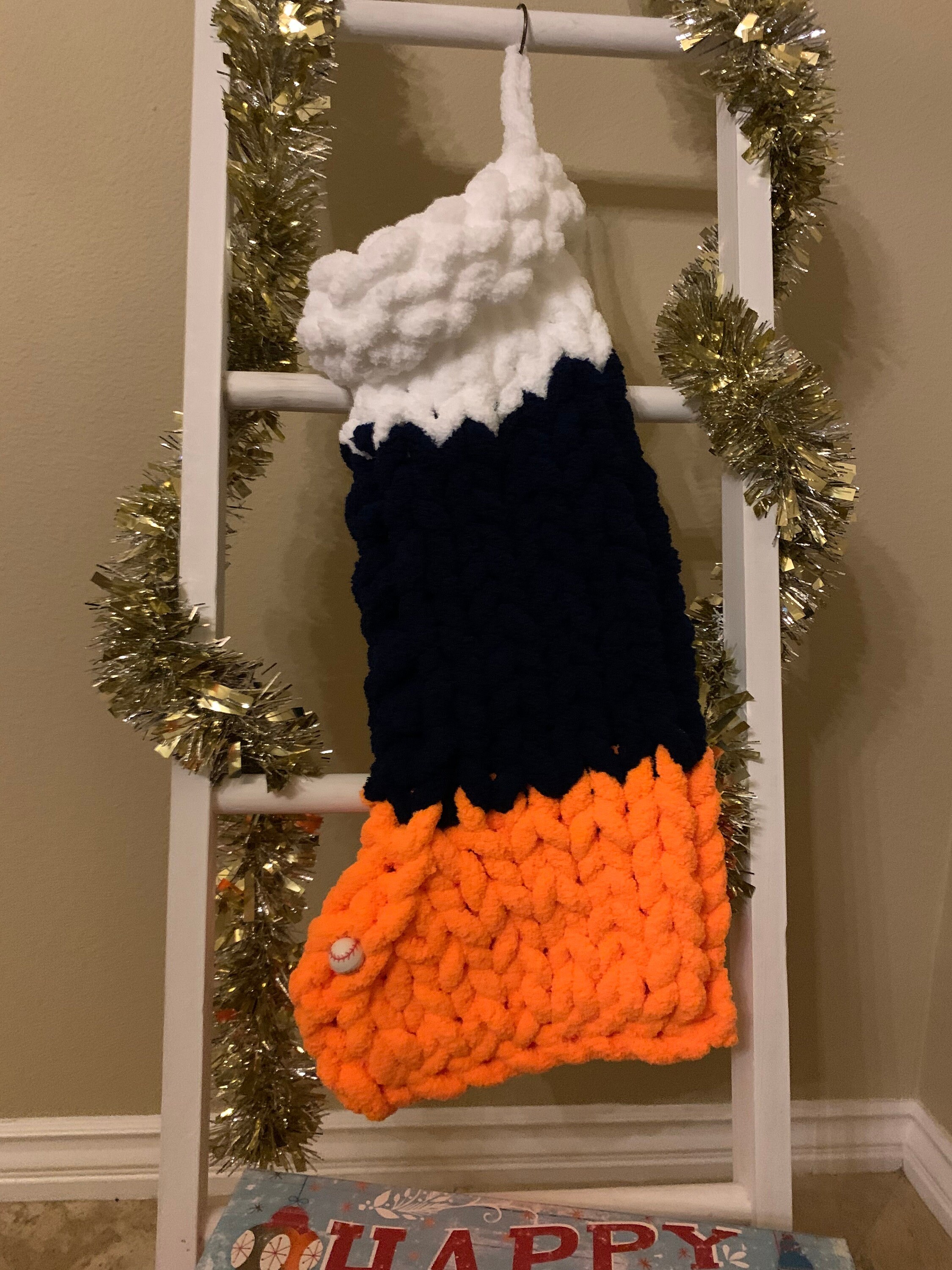 Jumbo New York Mets Christmas stocking