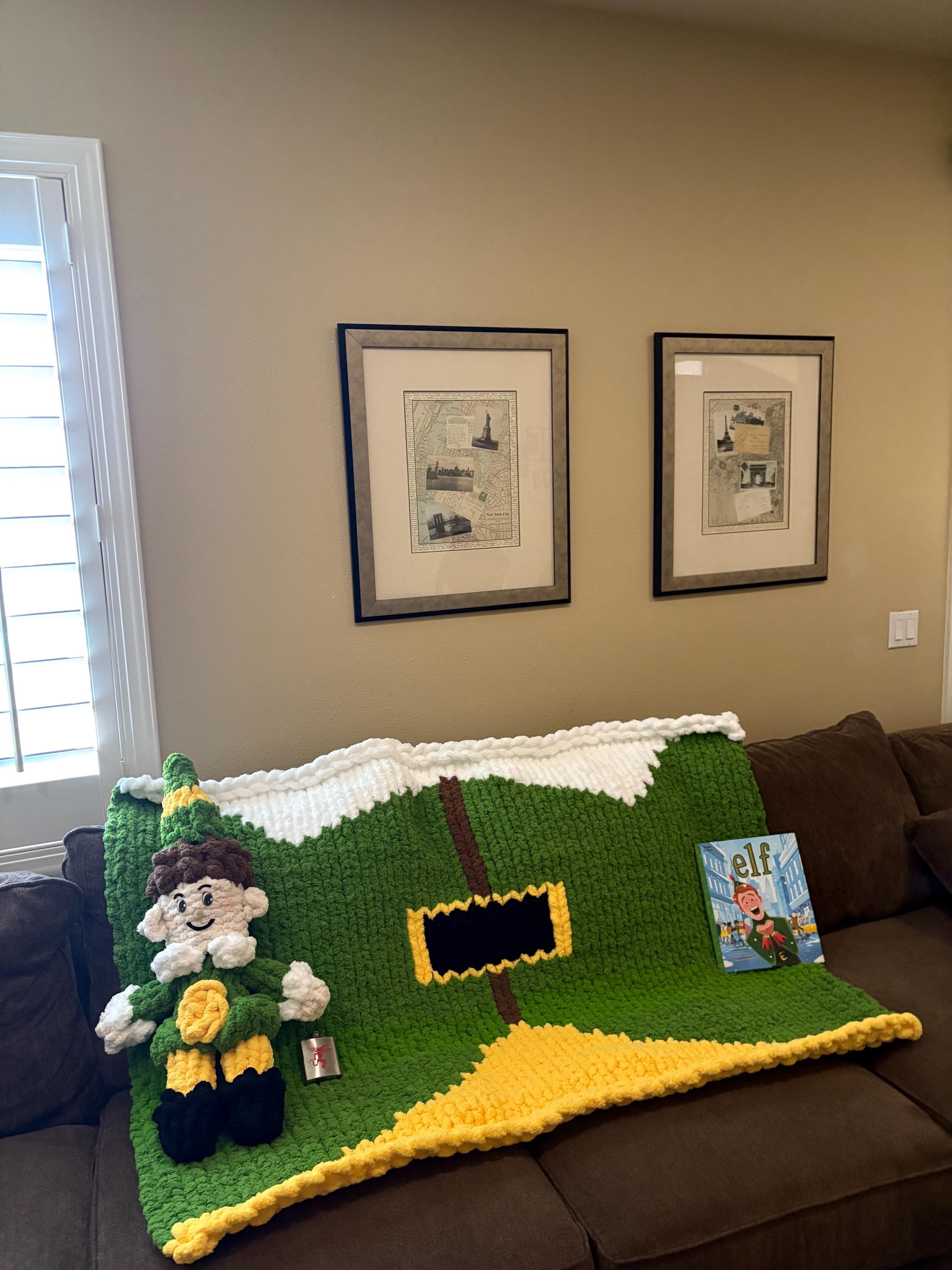 Buddy the Elf plushie and blanket SET