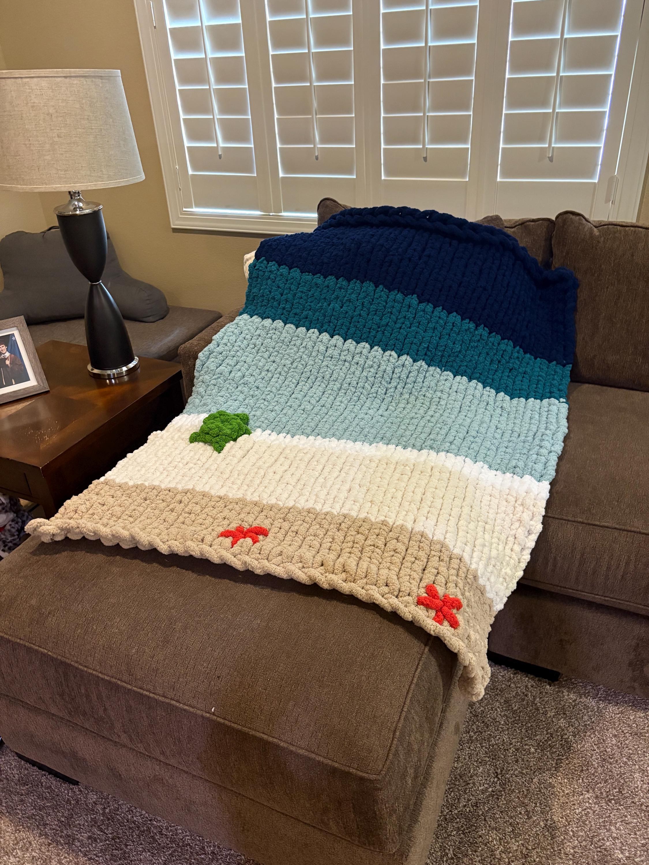 Sand and sea blanket vacation gift beaches