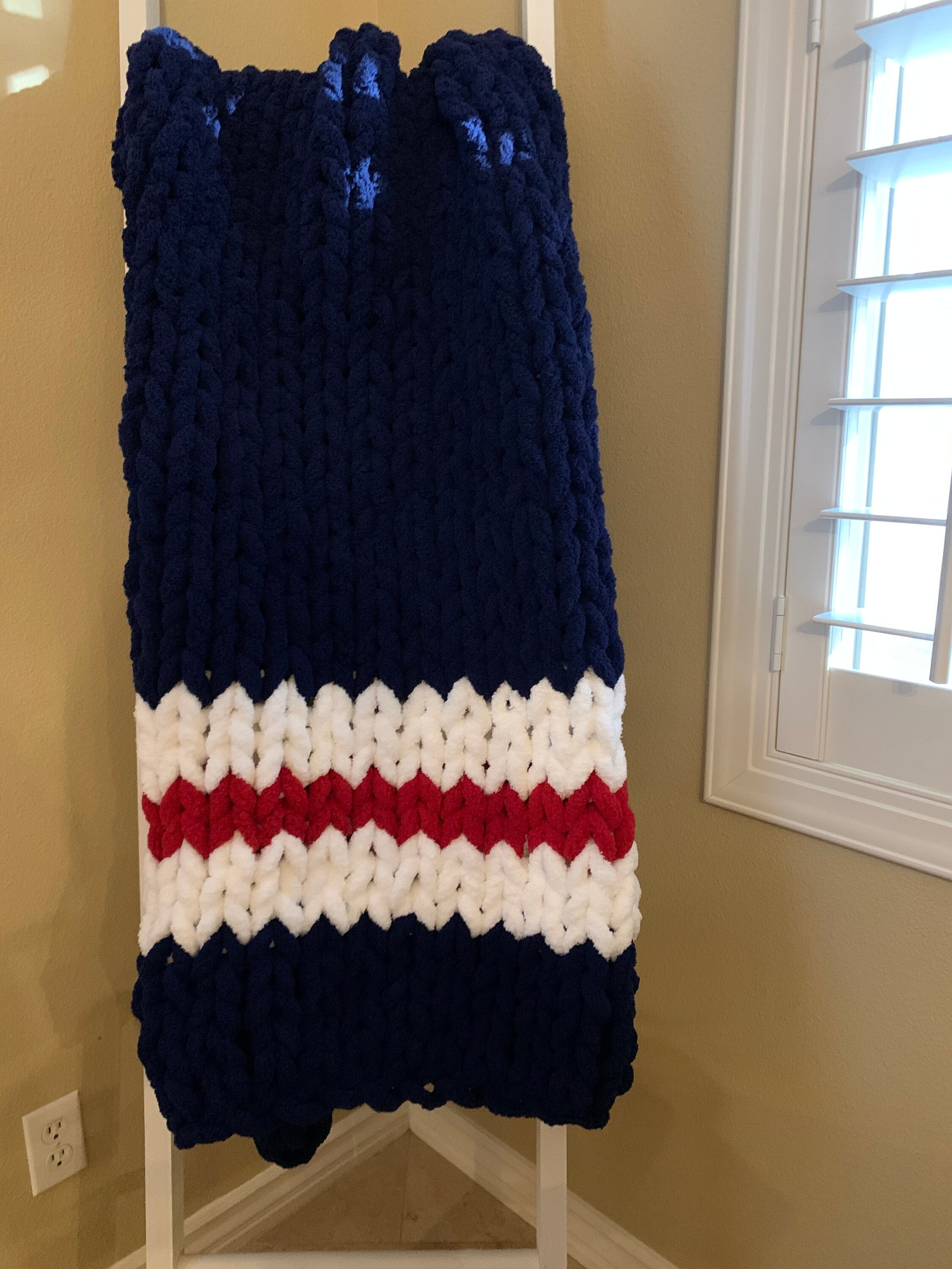 Sports fan blanket Buffalo Bills team colors