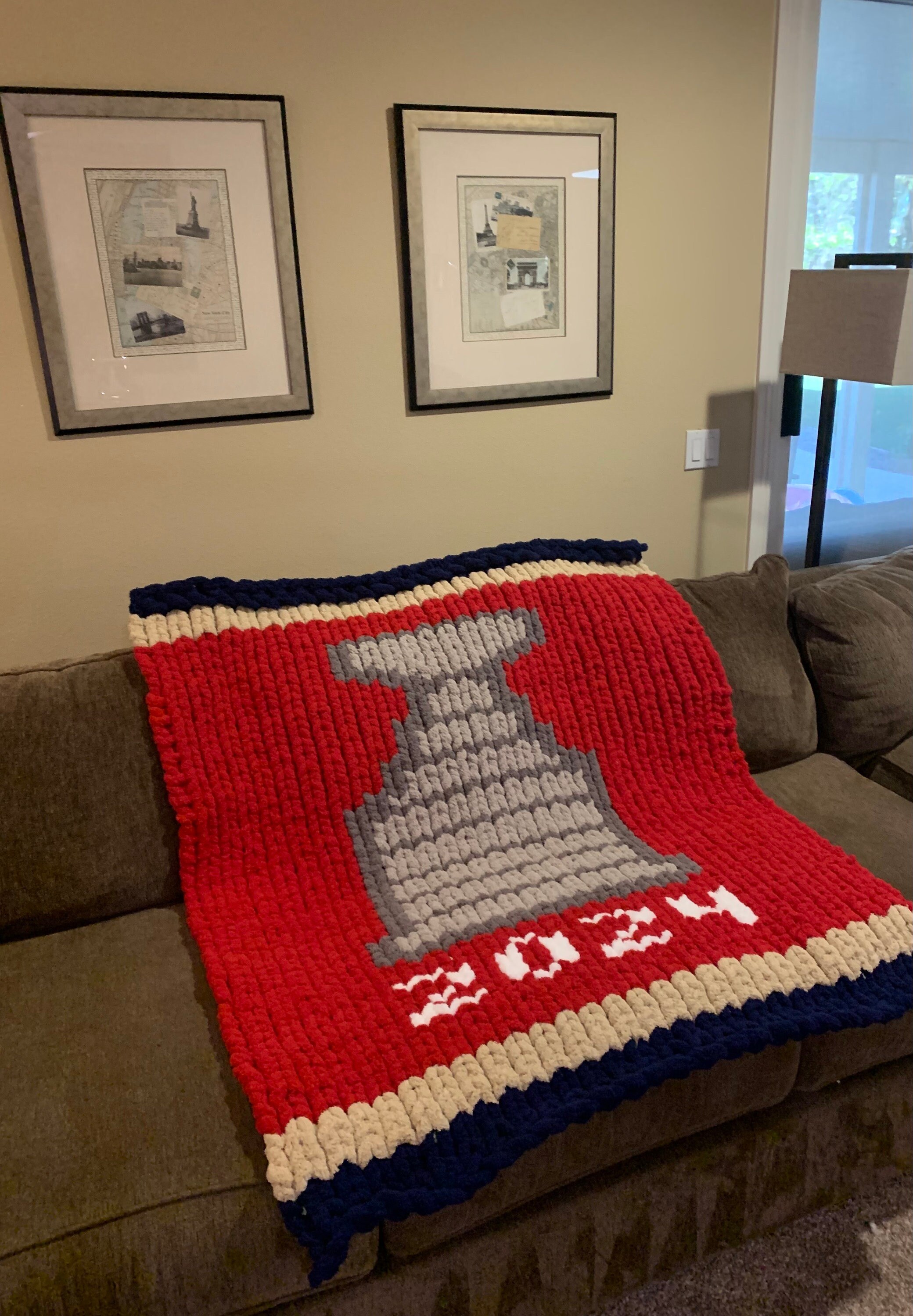 Florida Panthers Stanley cup with 2024 date blanket