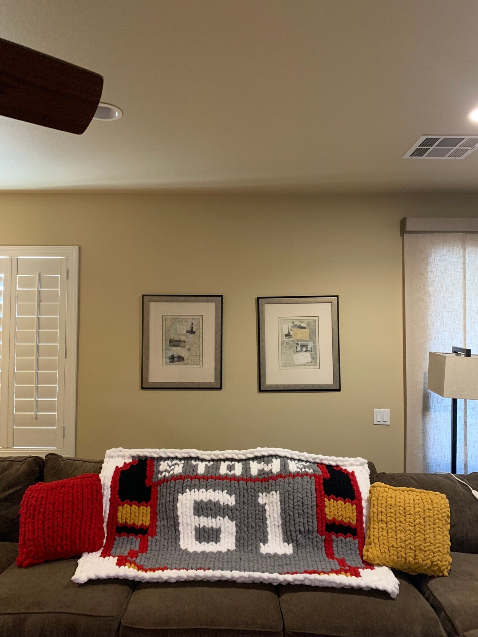 Stone jersey chunky blanket