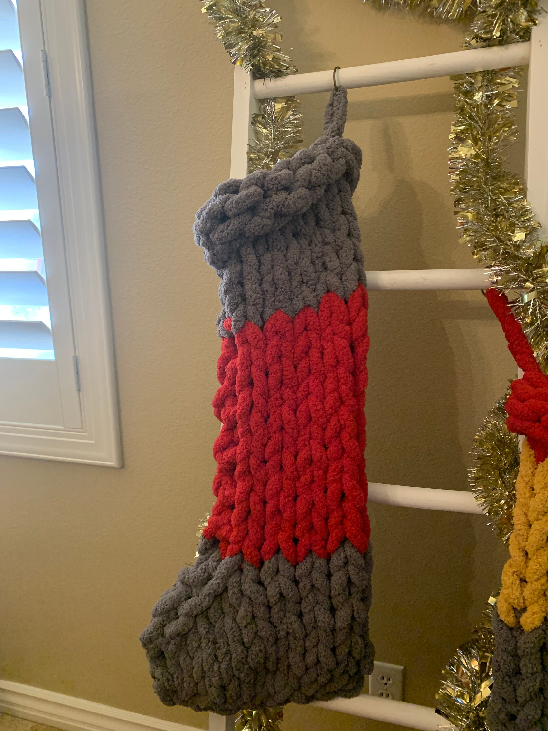 Jumbo Christmas stocking UNLV Rebels chunky knit