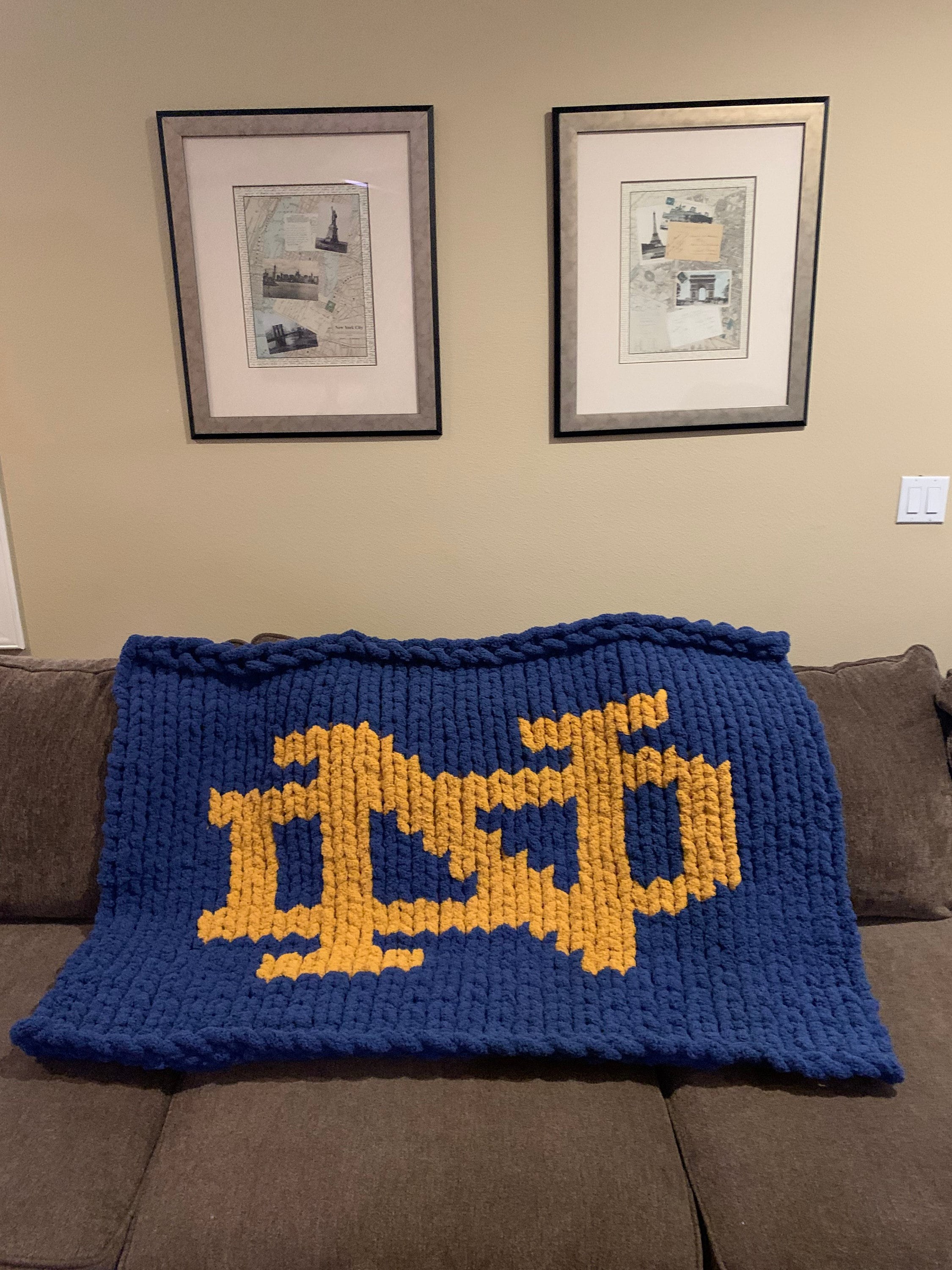 Notre Dame lap blanket