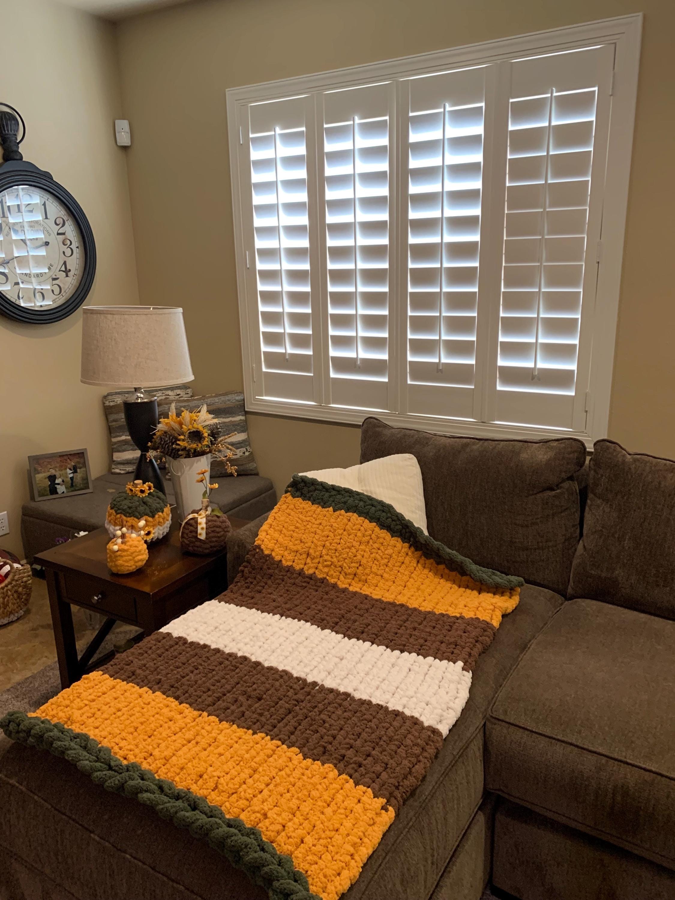 Sunflower lap blanket with pumpkins SET