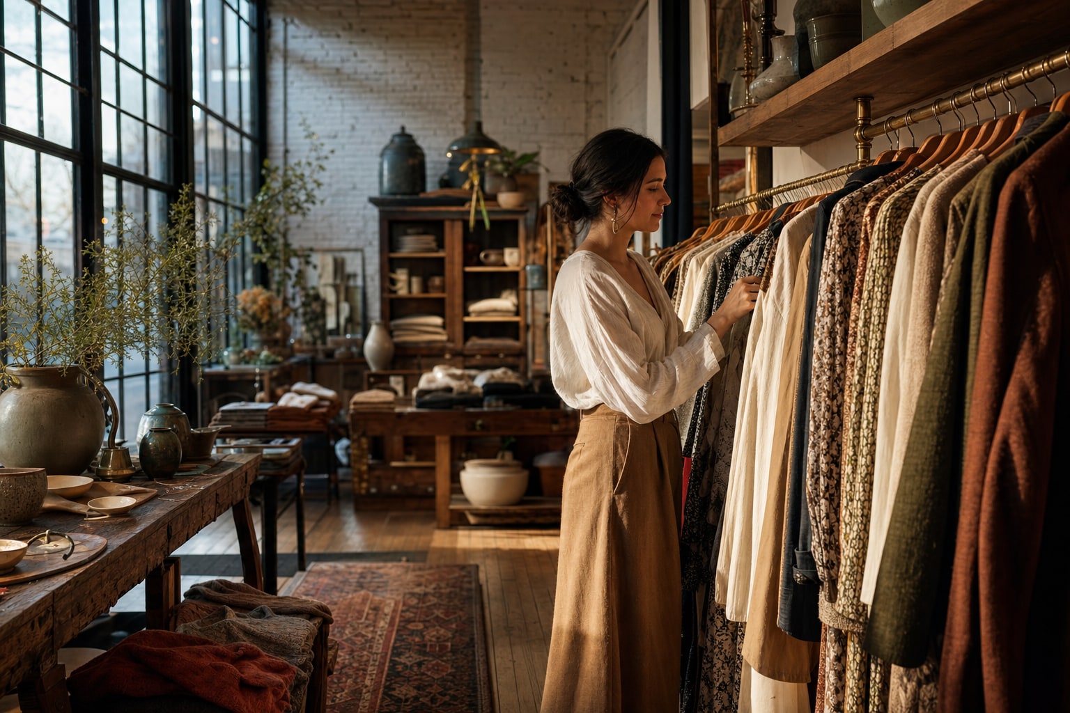 Warm interior of Southern Charm Boutique