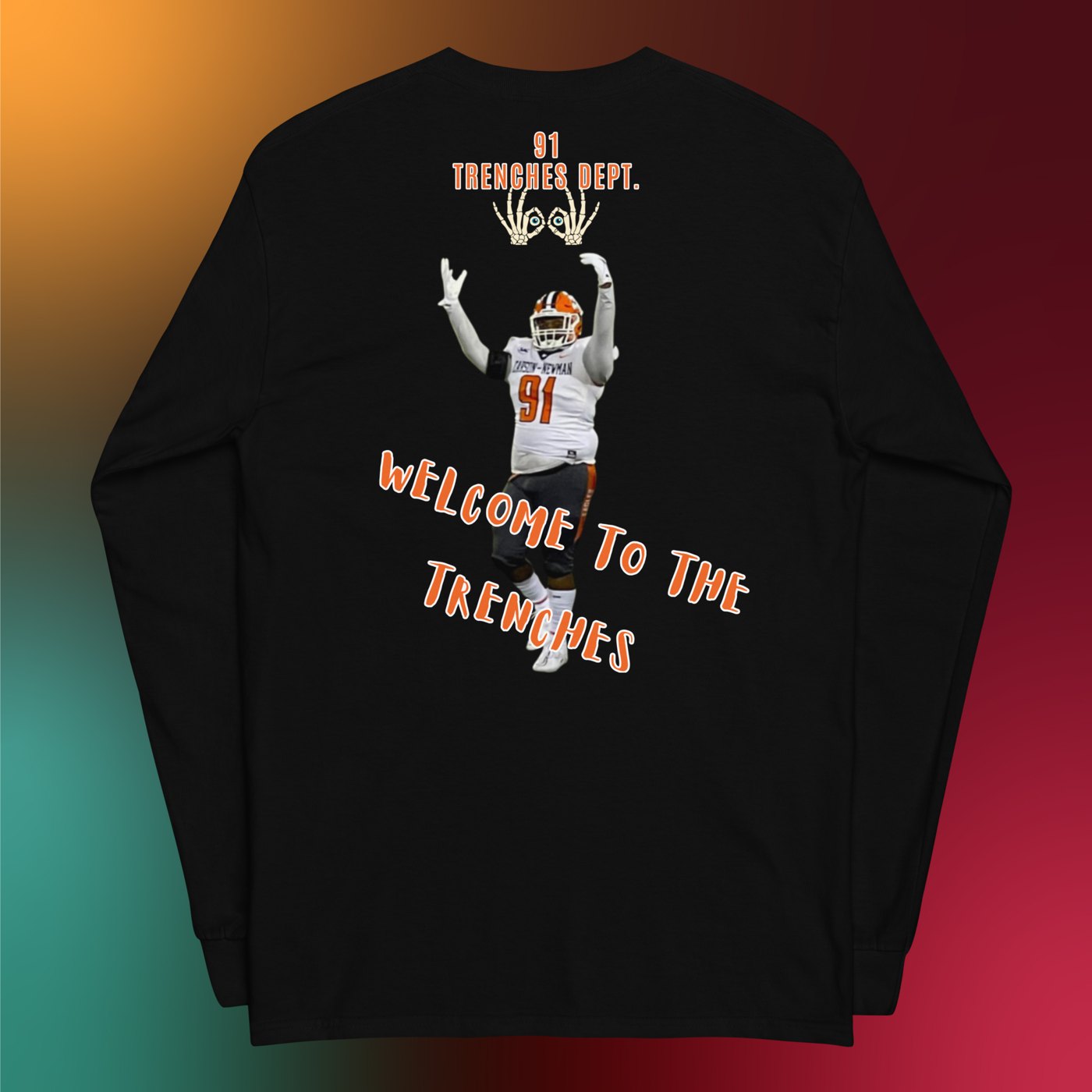 91 TRENCHES DEPT. - Welcome to the Trenches Men’s Long Sleeve Shirt