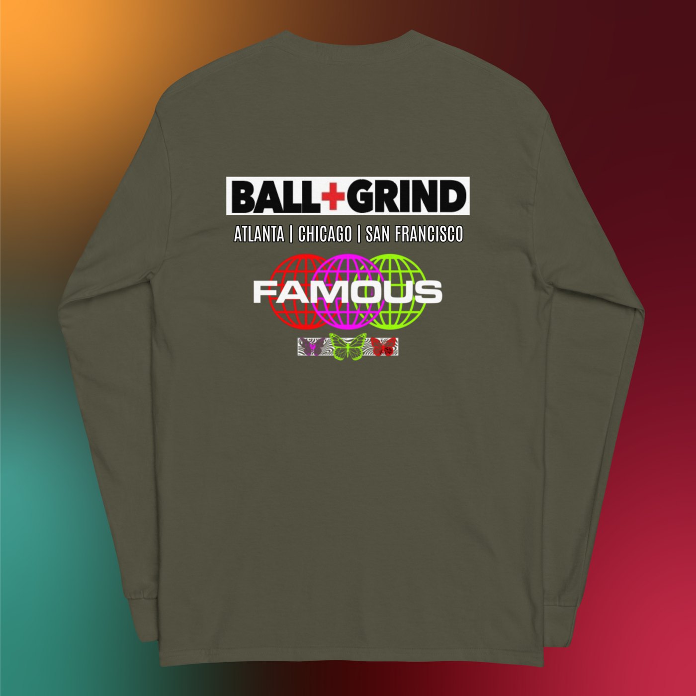 BALL+GRIND -  BG FAMOUS MG/BW Men’s Long Sleeve Shirt