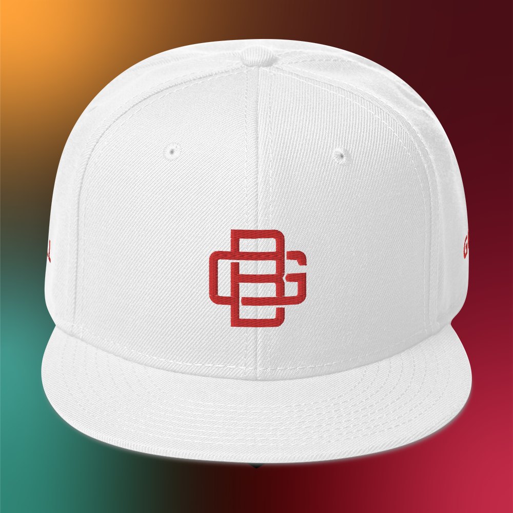 BALL+GRIND - BG Loop White/Red Snapback Hat