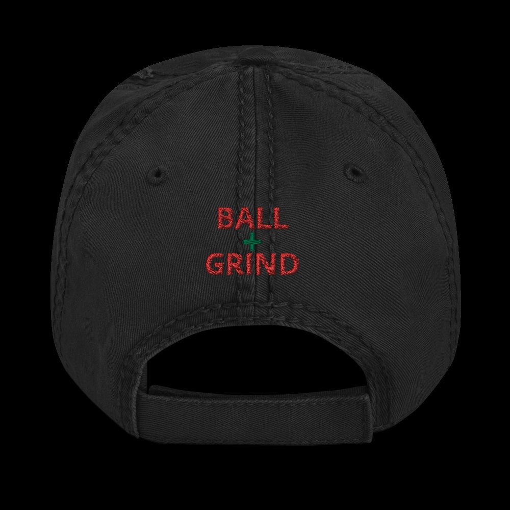 BALL + GRIND "FAITH OVER FEAR" (Green/Red) Stitched Distressed Dad Hat