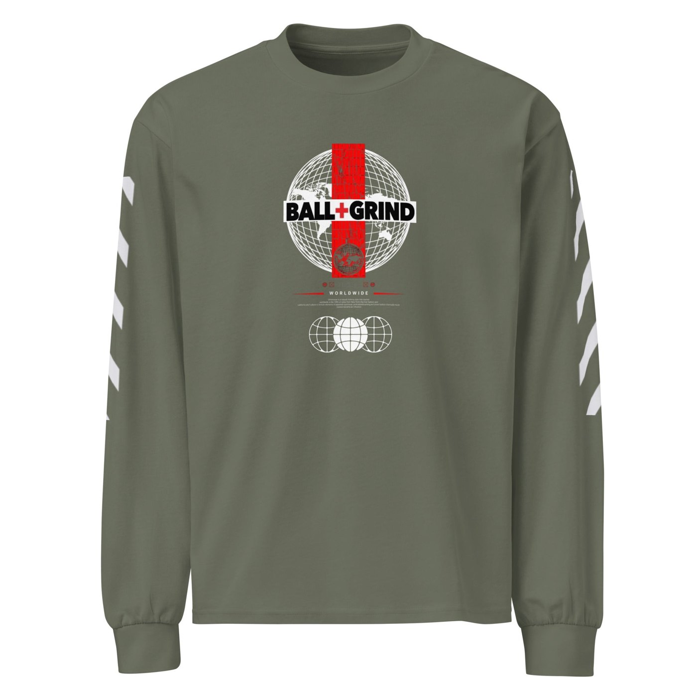 BALL+GRIND - WORLDWIDE GLOBAL Premium Heavyweight Long Sleeve Shirt