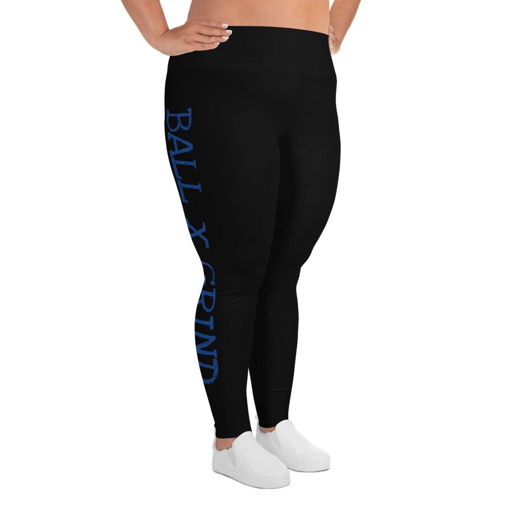 Ball+Grind - Black and Blue Plus Size Leggings