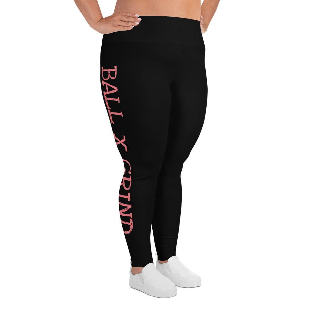 Ball+Grind - Black and Pink Plus Size Leggings