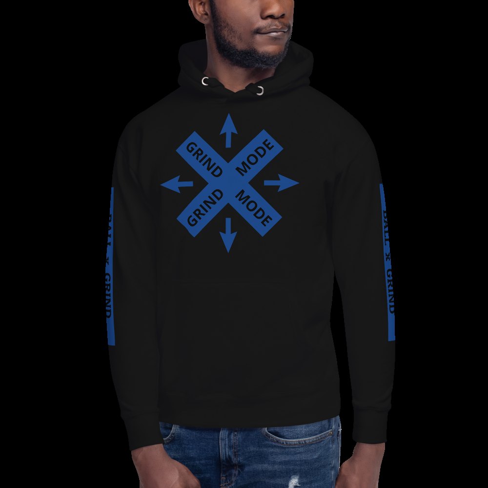 BALL+GRIND - GRIND MODE (BLACK/BLUE) Unisex Hoodie