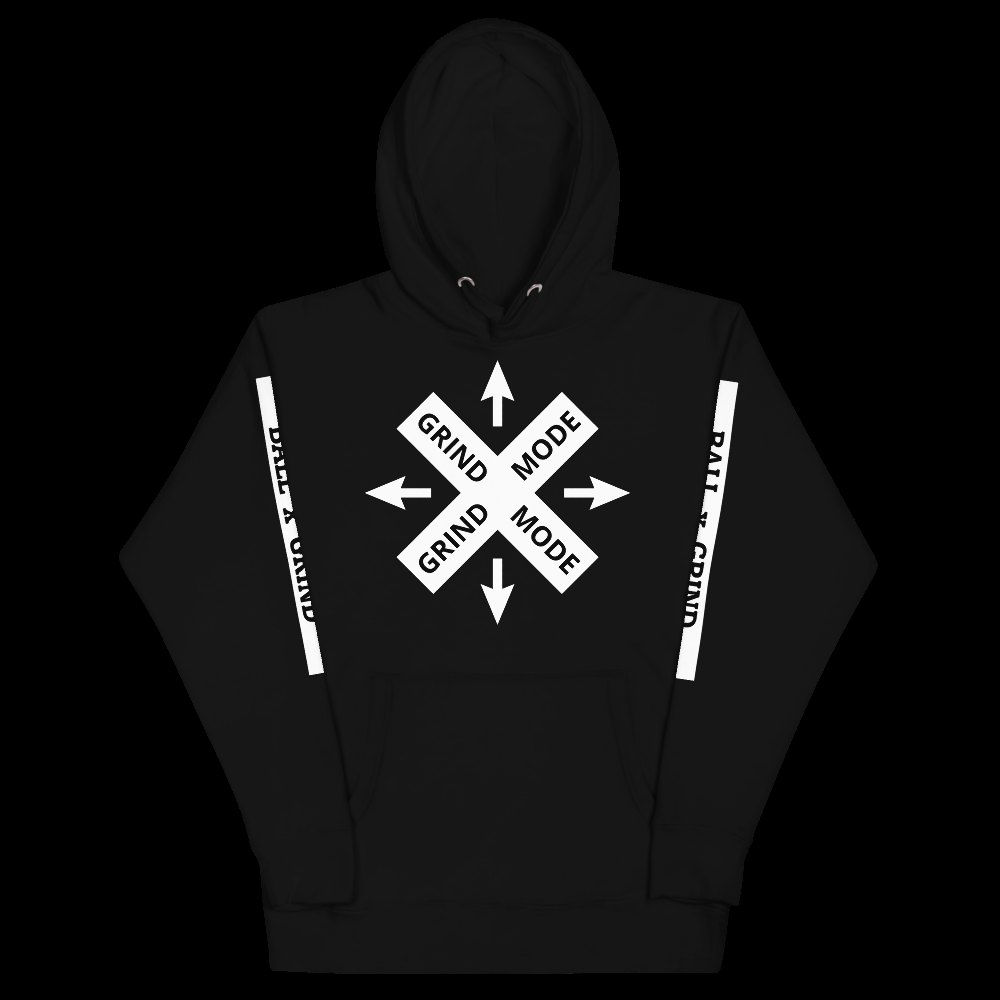 BALL+GRIND - GRIND MODE (BLACK/WHITE) Unisex Hoodie