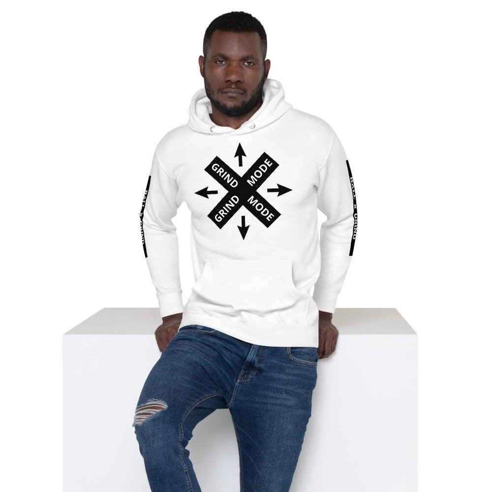 BALL+GRIND - GRIND MODE (WHITE/BLACK) Unisex Hoodie