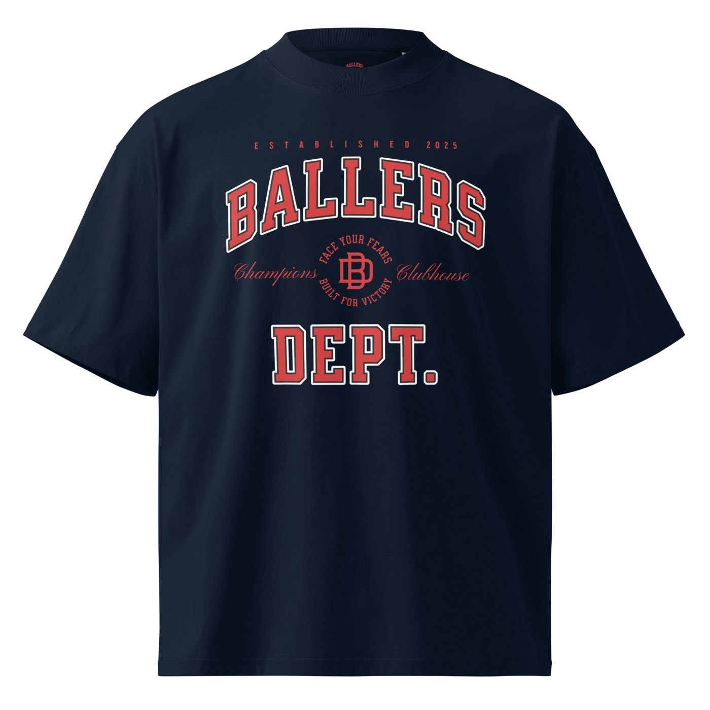 BALLERS DEPT. - Champions Clubhouse Edition Unisex Oversized High Neck T-Shirt