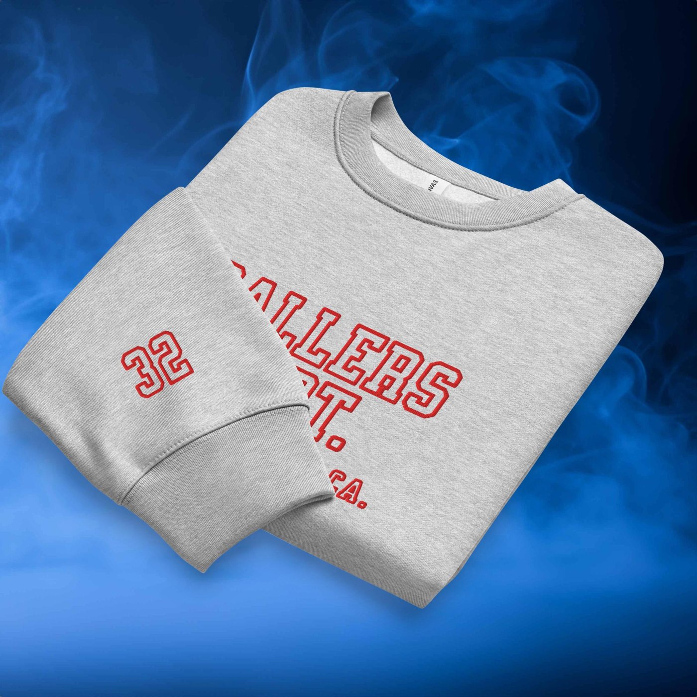 BALLERS DEPT. - STITCHED RED LOGO 32 Oversized heavyweight sweatshirt