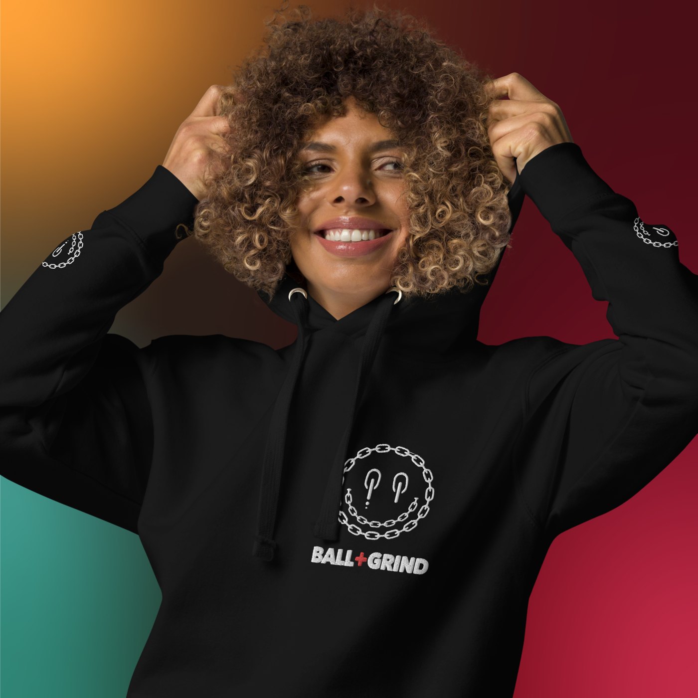 BALL+GRIND - BE GRATEFU! SMILEY LINK Unisex Hoodie