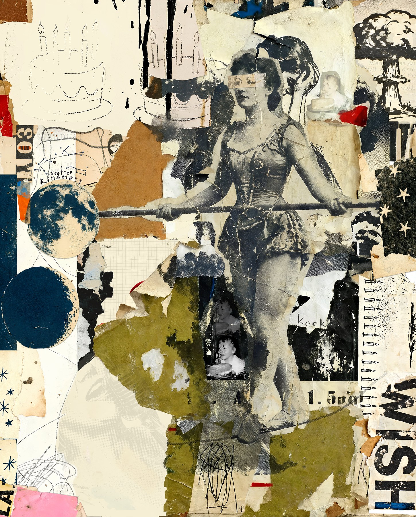 Michel Keck Collage Art Exhibit, Hong Kong Harbour North