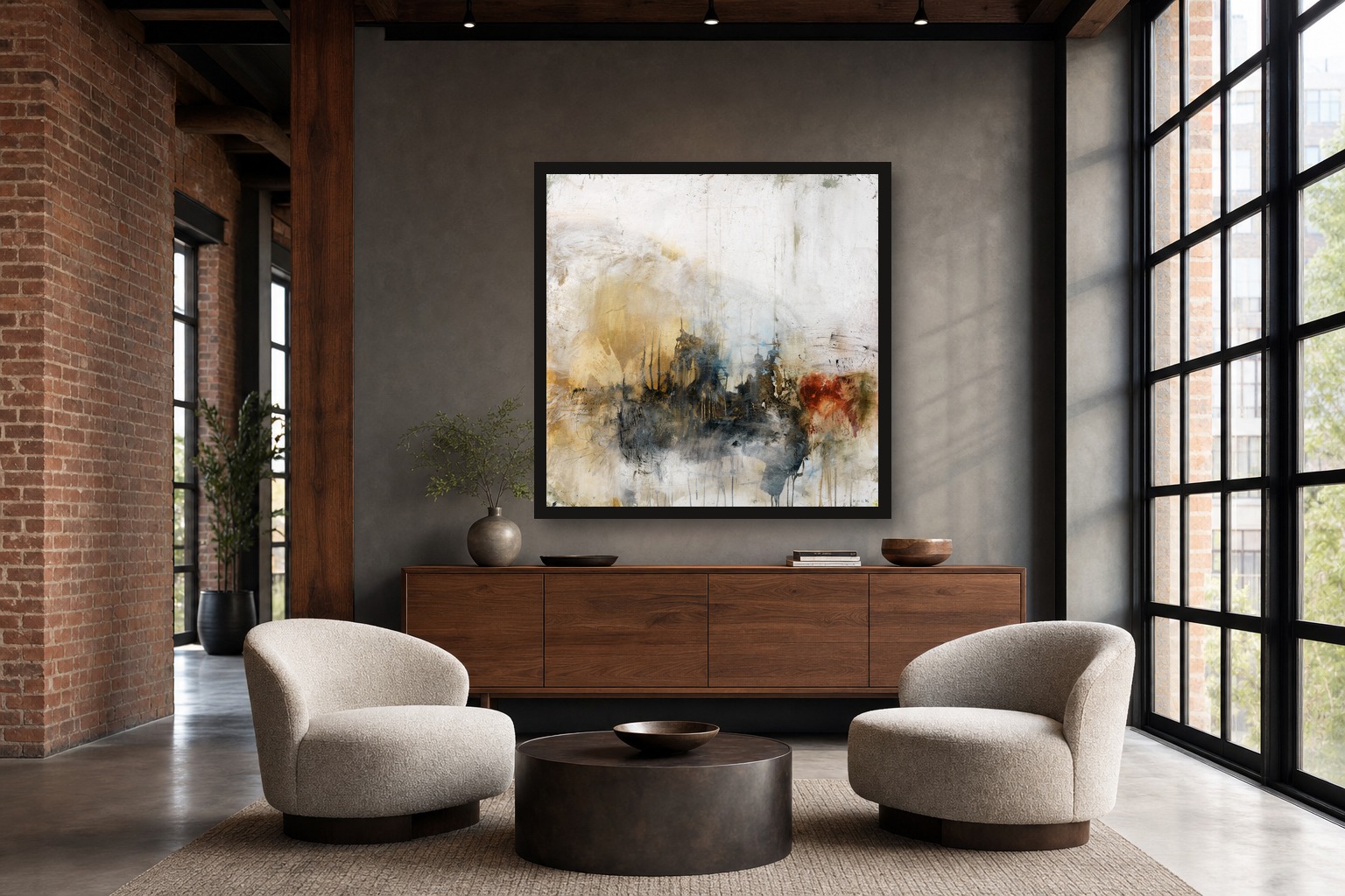 I Don’t Want To Hear It by Michel Keck shown in a high-end office reception