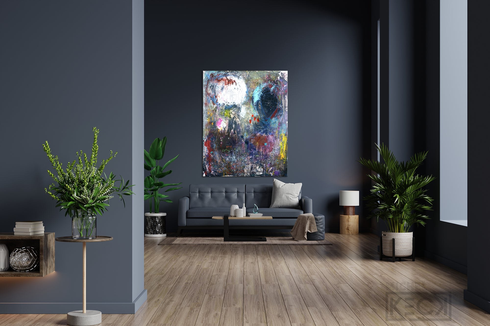 I CAME TO WIN by Michel Keck installed in a real interior