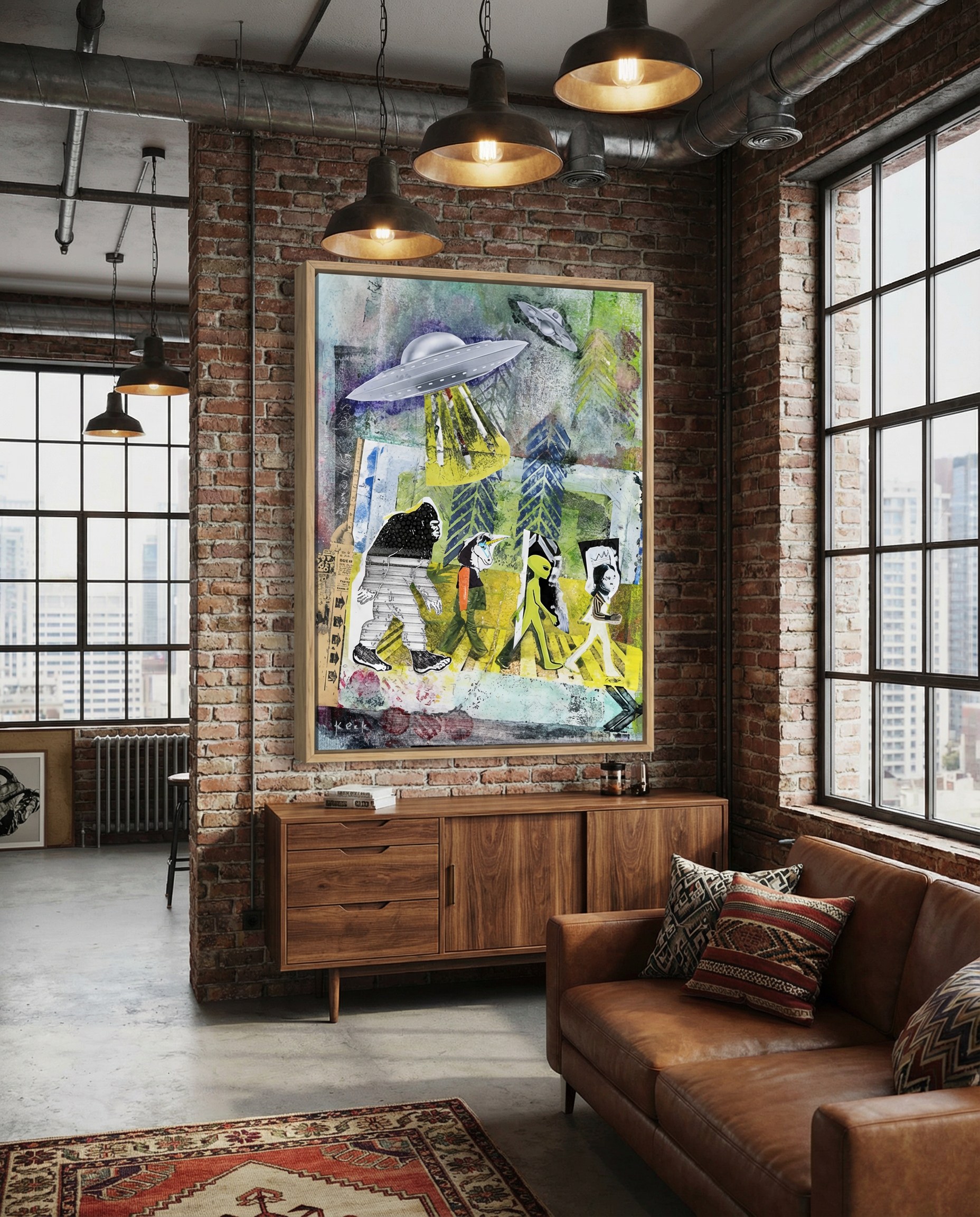 WALK AMONG US by Michel Keck installed in a real interior