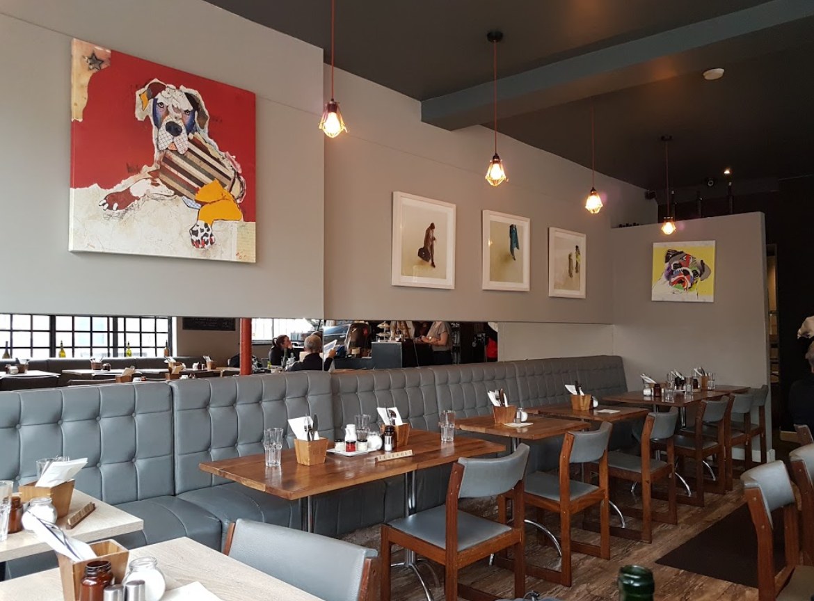 GREAT DANE & PUG in Wuff  (Dublin) by Michel Keck installed in a real interior