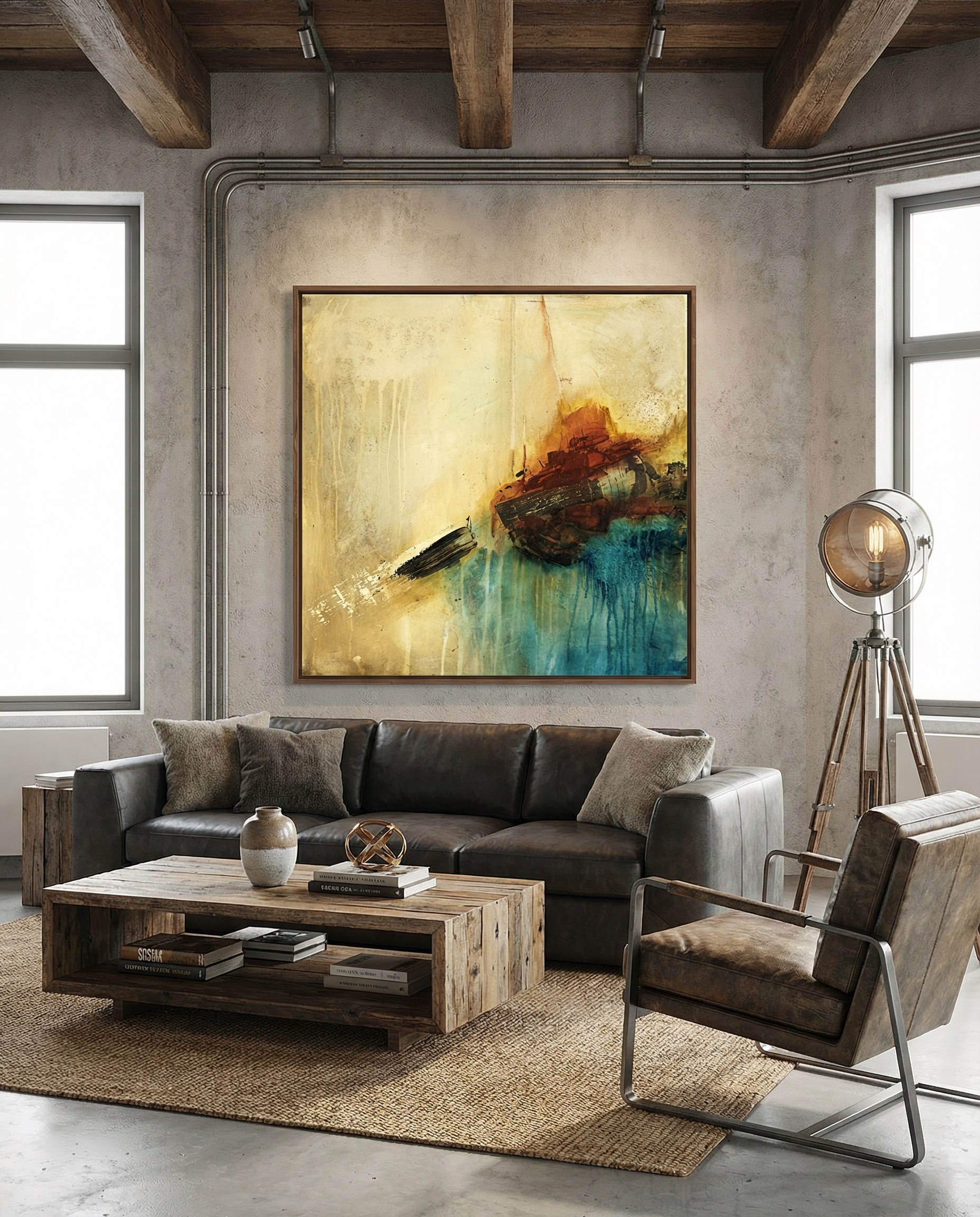The Best Is Yet To Come (floater frame) by Michel Keck installed in a real interior