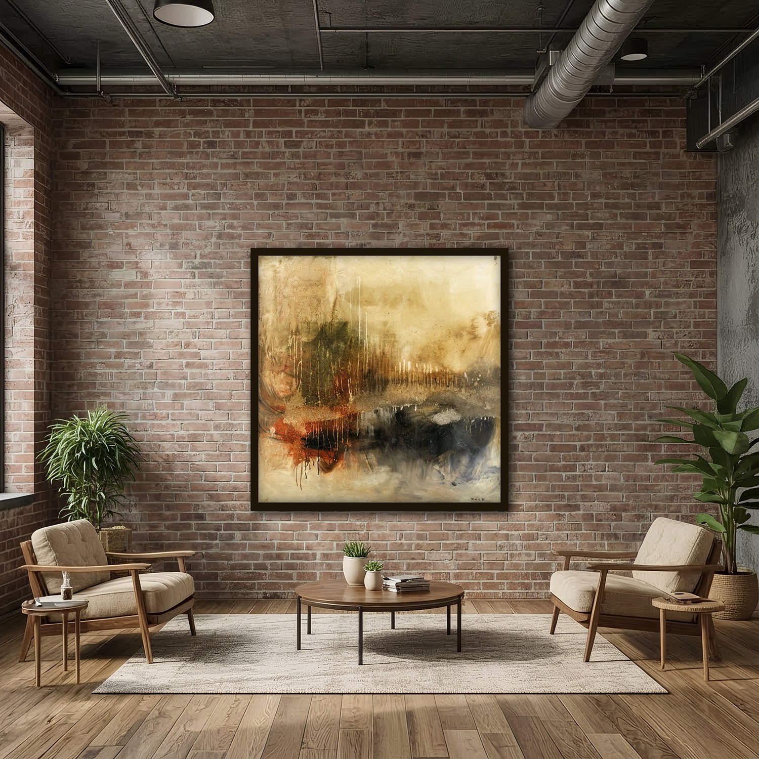 Long Time Coming (floater frame) by Michel Keck installed in a real interior