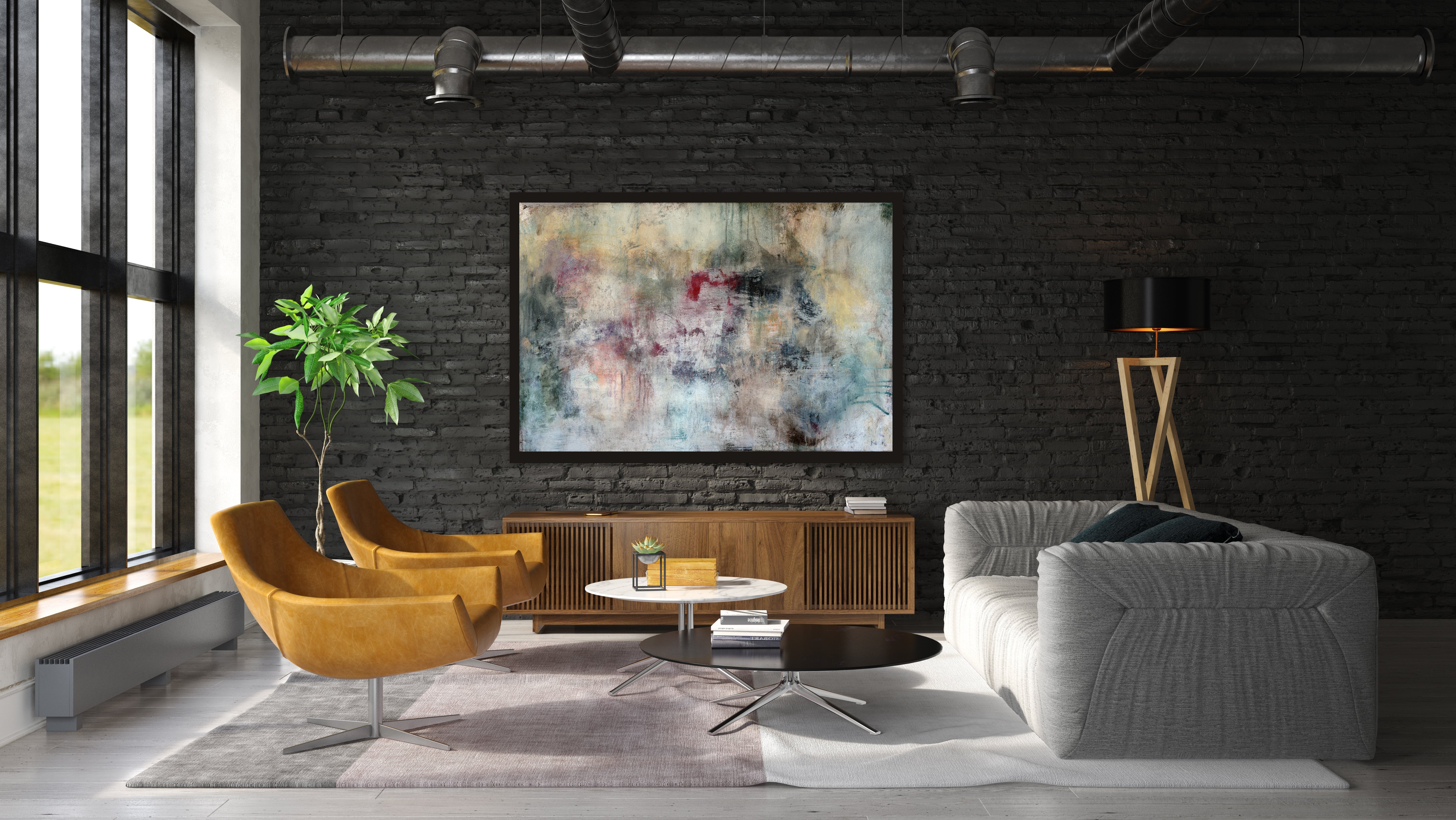 CATCH MORE FLIES WITH HONEY by Michel Keck installed in a real interior