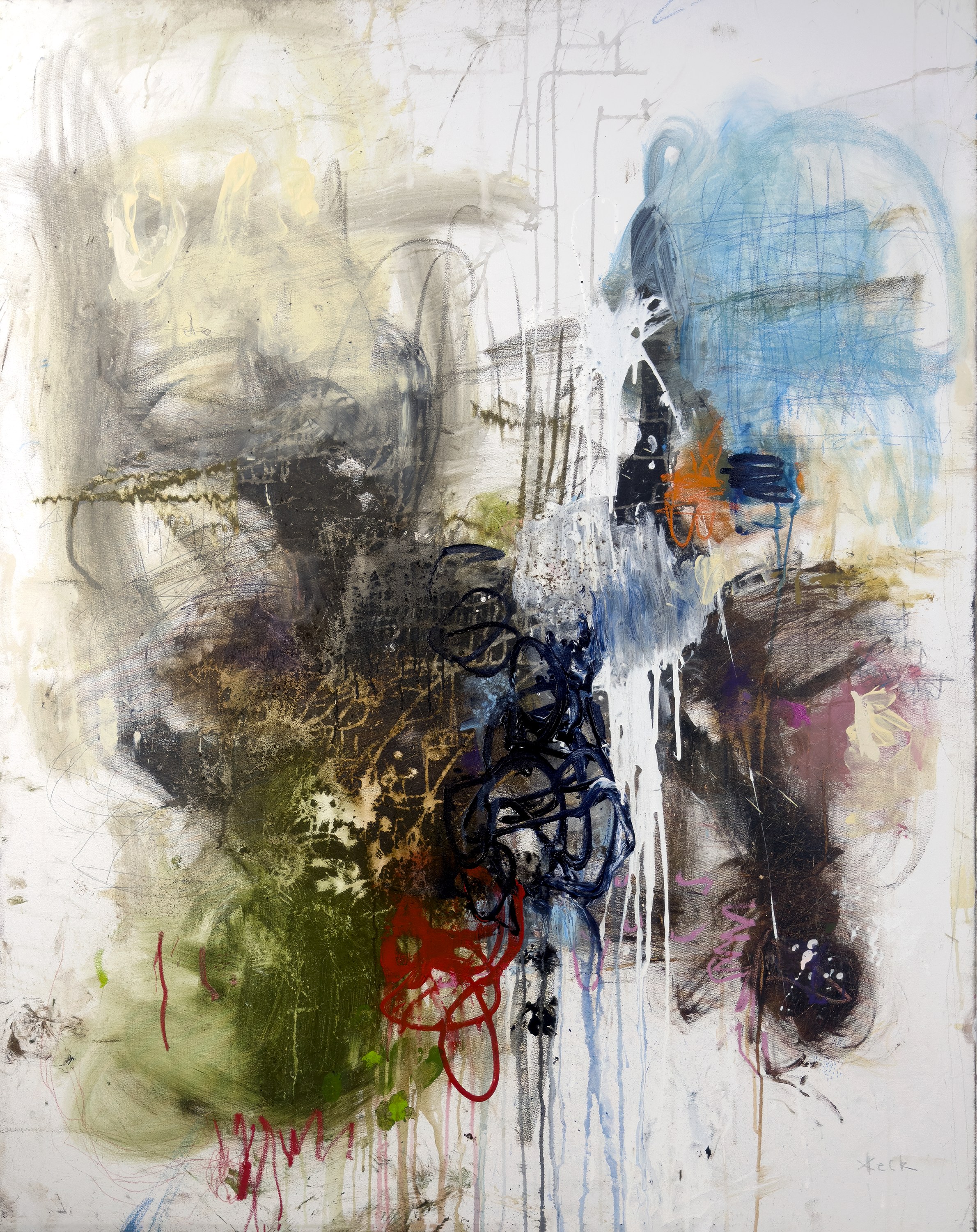 Damned If I Do and I’m Damned If I Don’t original abstract painting by Michel Keck