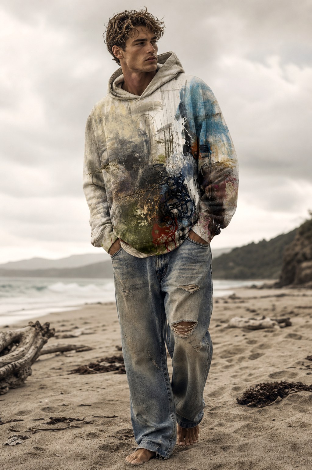 Michel Keck artwork on a hoodie