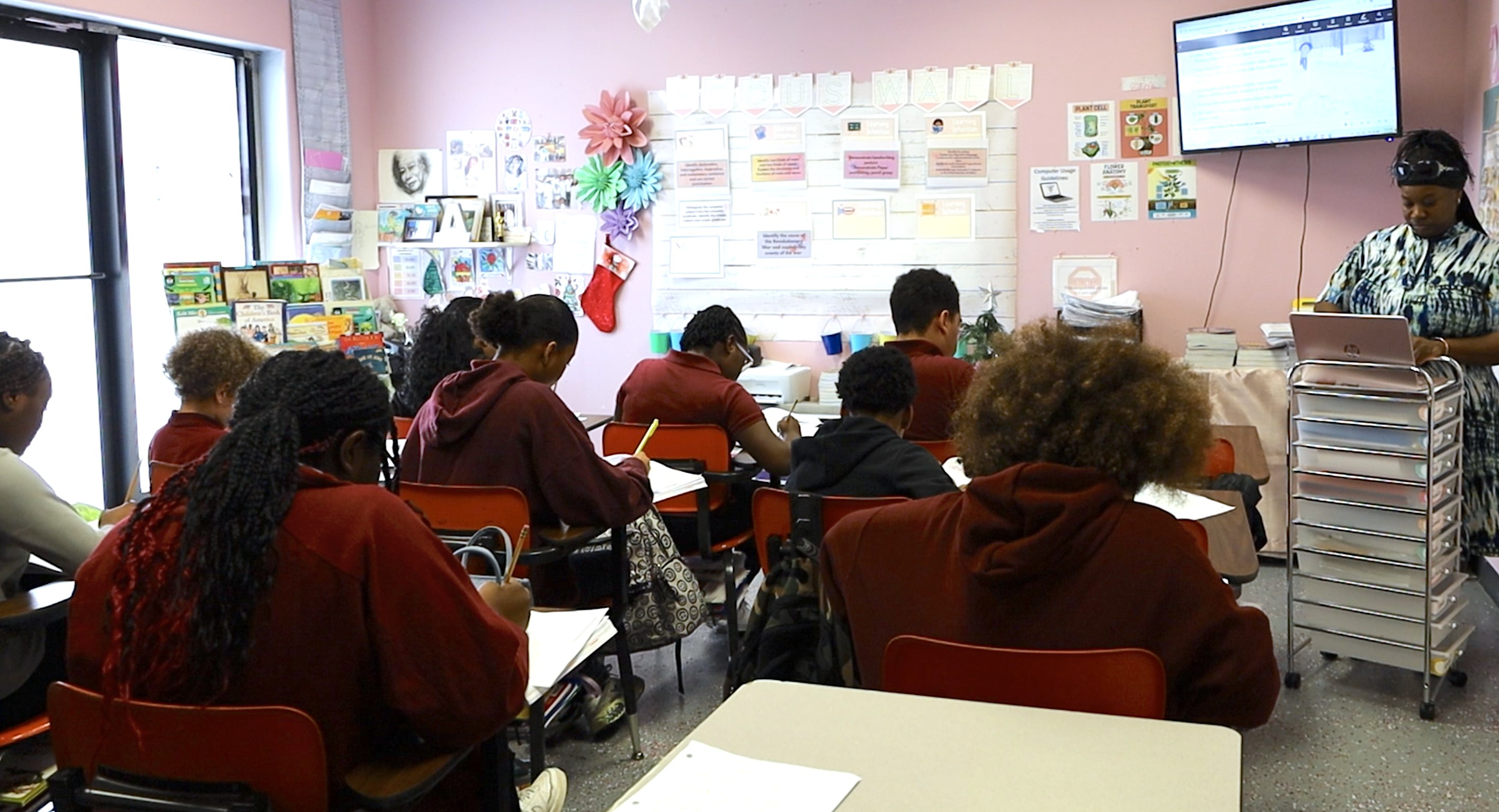 J.W. Reed Christian Academy students learning in a classroom