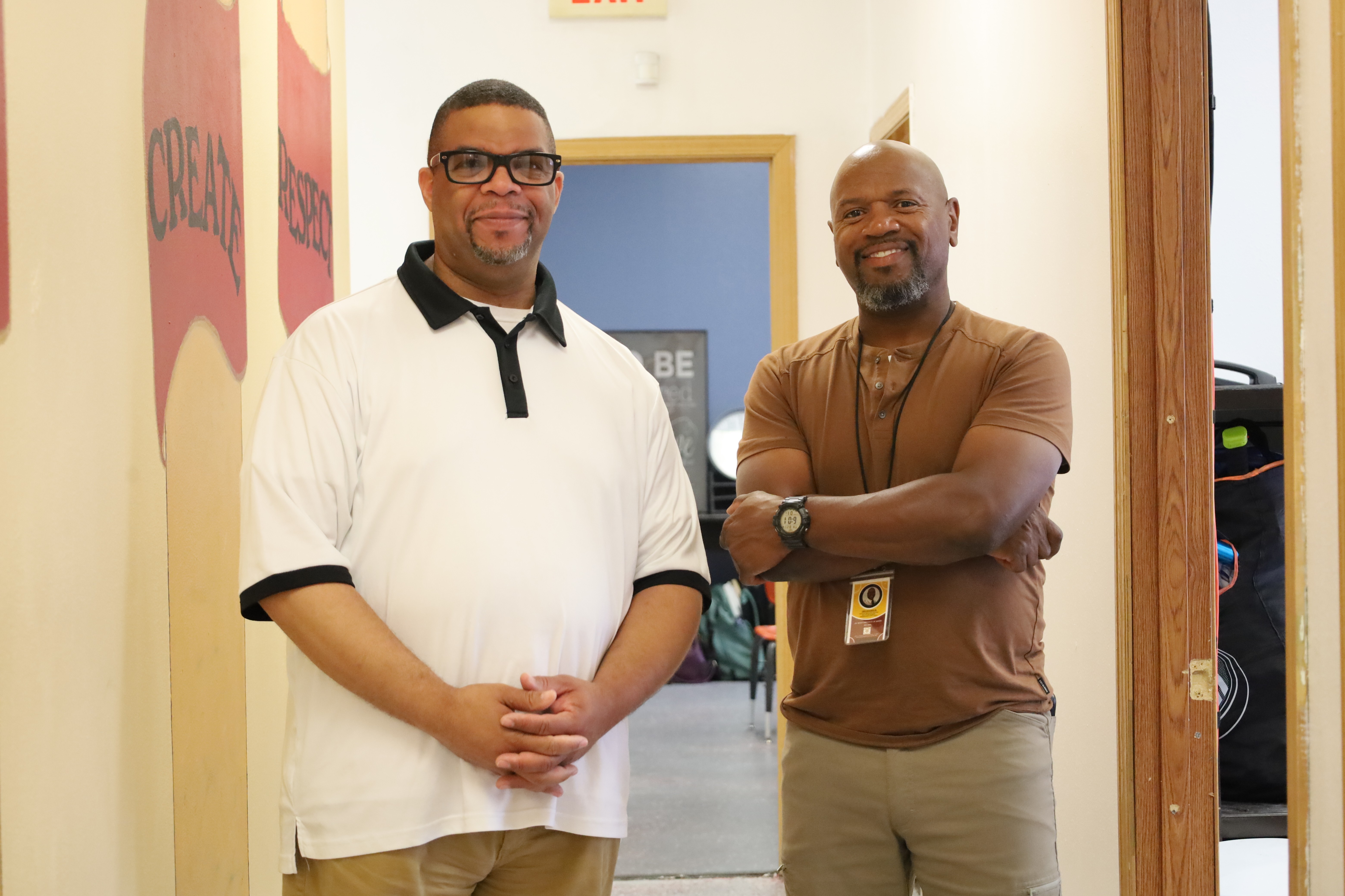 J.W. Reed Christian Academy staff members welcoming families