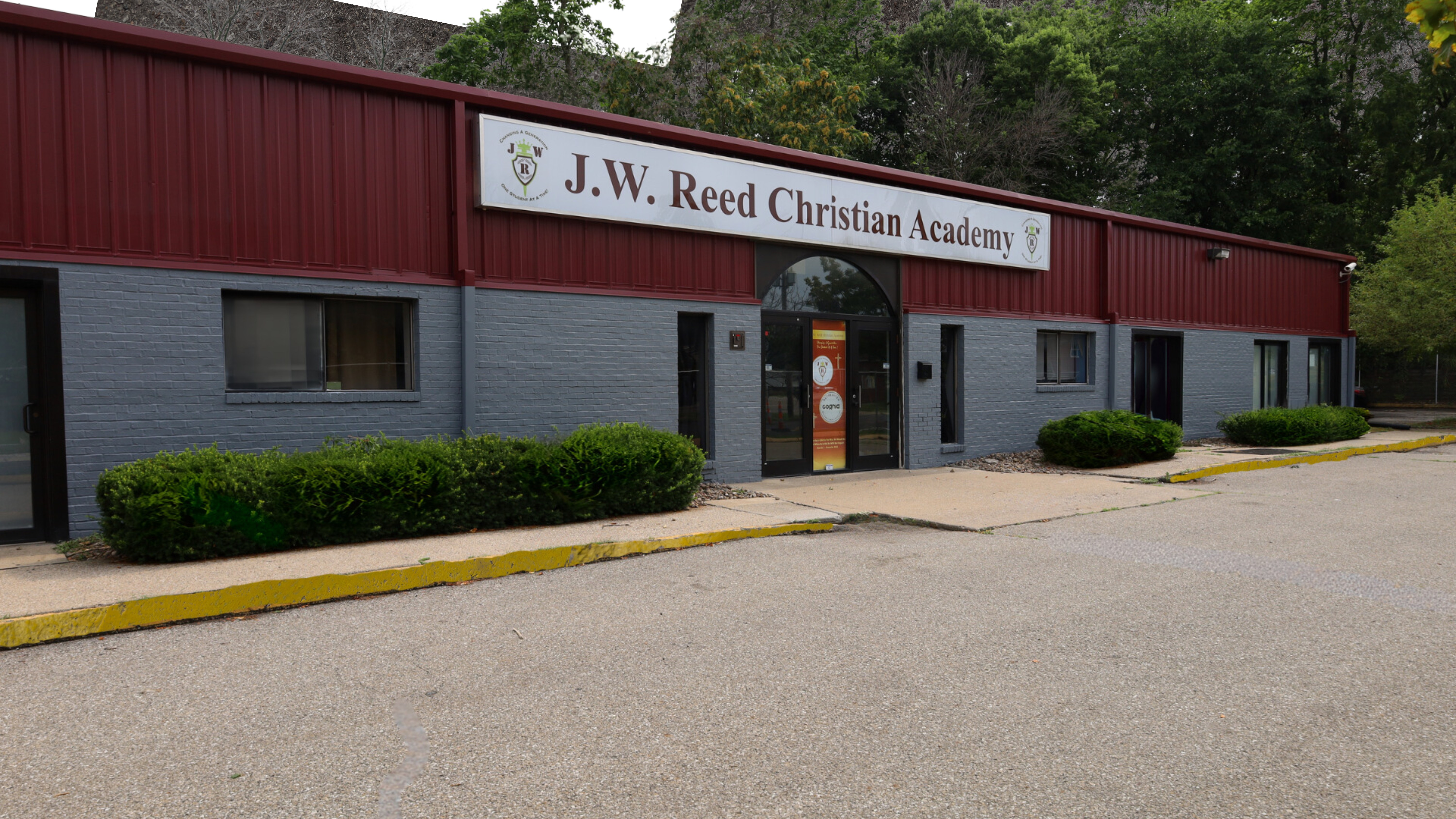 J.W. Reed Christian Academy school building in Des Moines