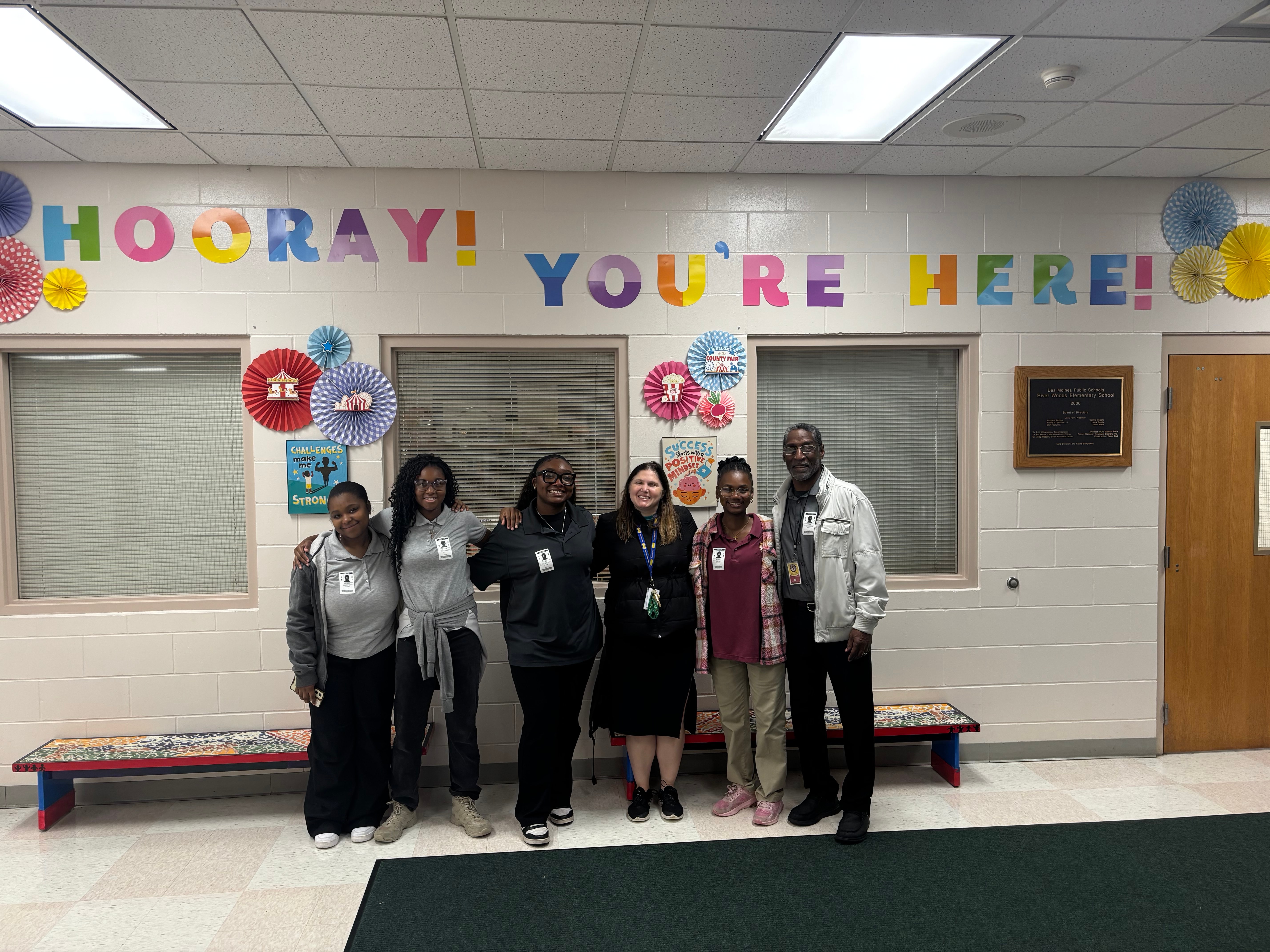J.W. Reed Christian Academy students visiting River Woods Elementary School for a poetry activity