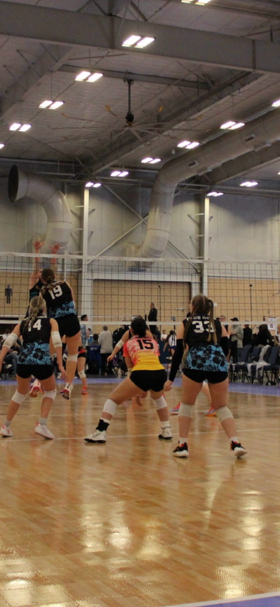 Club IMUA Volleyball athletes competing during a rally
