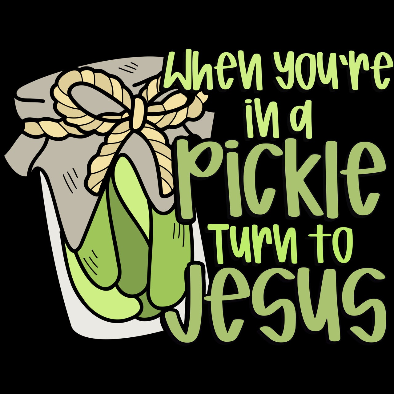 In a Pickle Tee detail